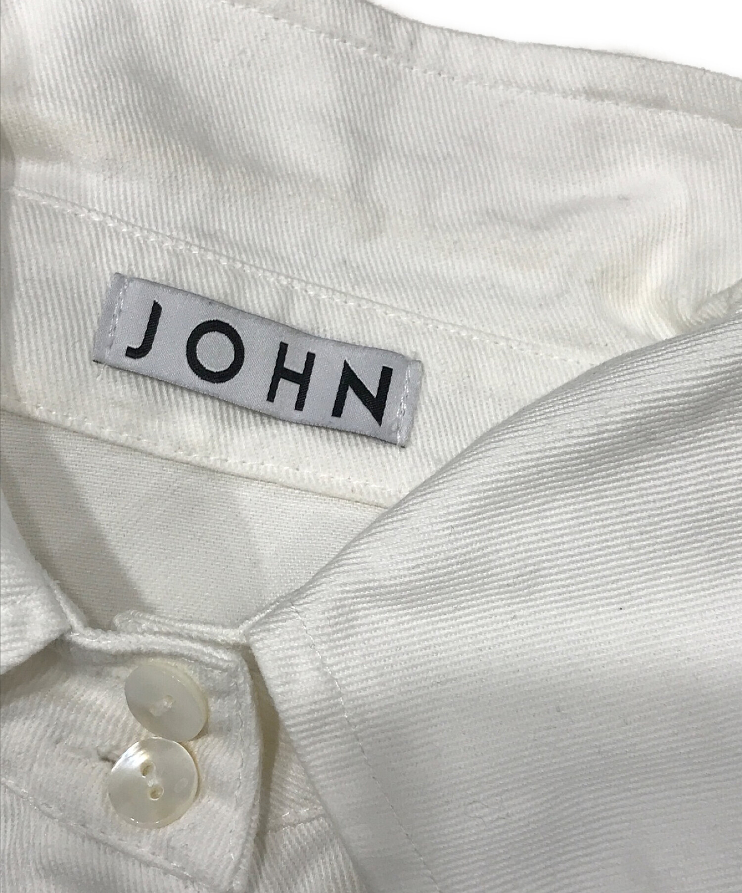 中古・古着通販】JOHN NHOJ (ジョン) パフスリーブシャツ ホワイト サイズ:SIZE S｜ブランド・古着通販 トレファク公式【TREFAC  FASHION】スマホサイト