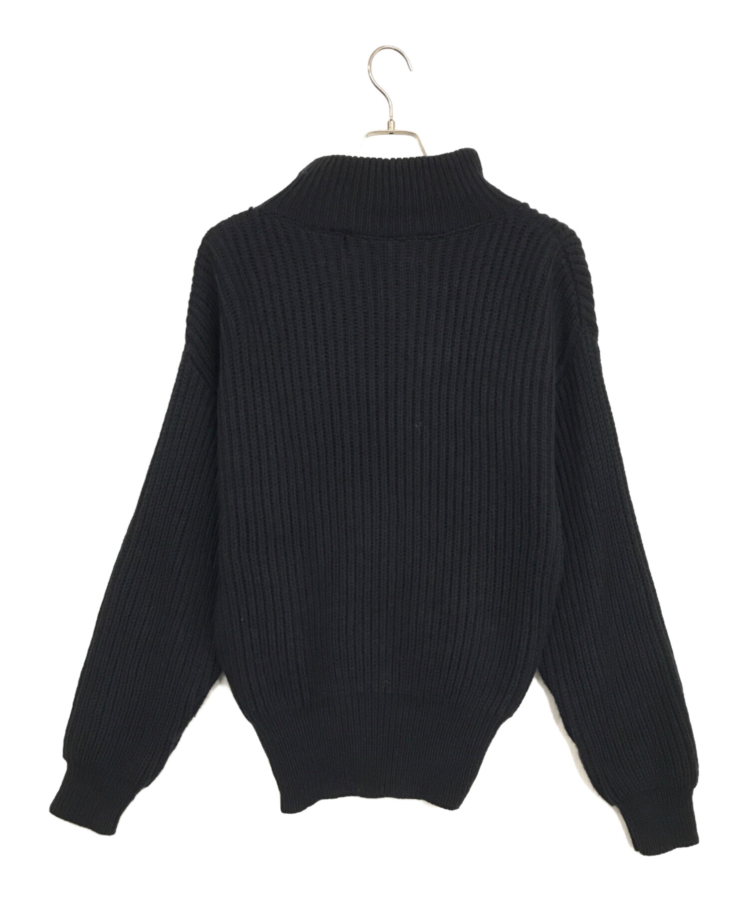 oldderby Knitwear (オールドダービーニットウェア) ハーフジップアップニット ネイビー サイズ:S