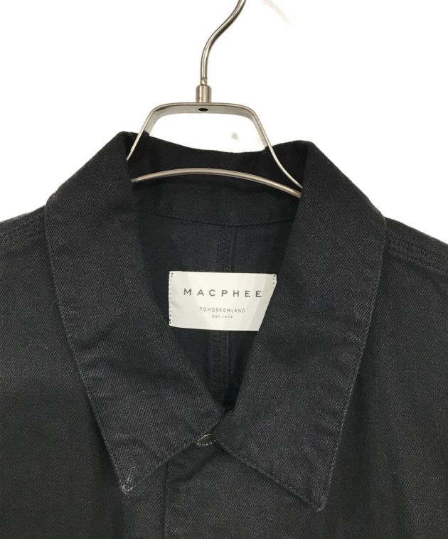 MACPHEE (マカフィー) コットンブラックデニム ワークジャケット ブラック サイズ:36