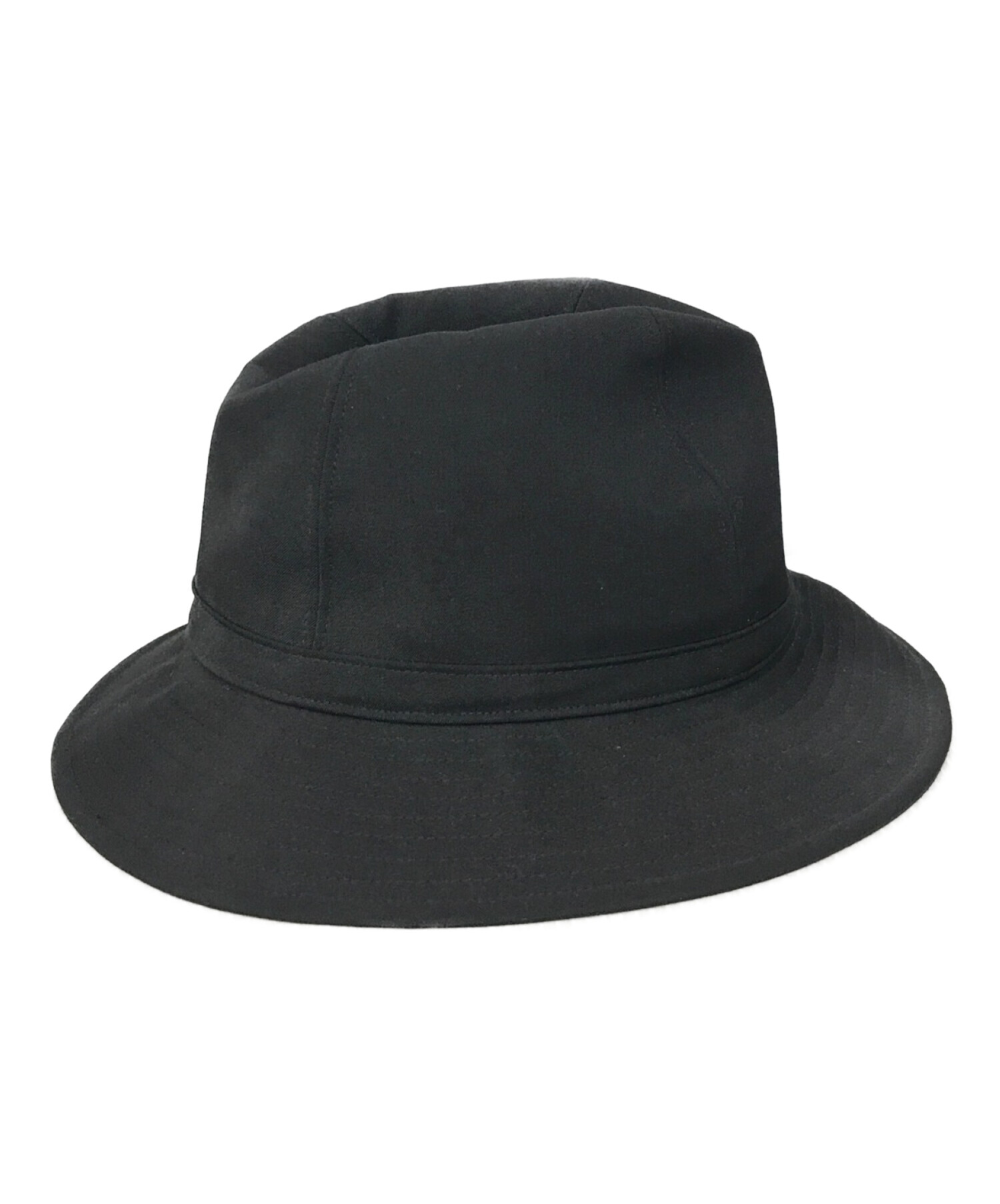 Yohji Yamamoto pour homme (ヨウジヤマモト プールオム) Wrinkled Gabardine Fedora hat  ブラック サイズ:SIZE 4