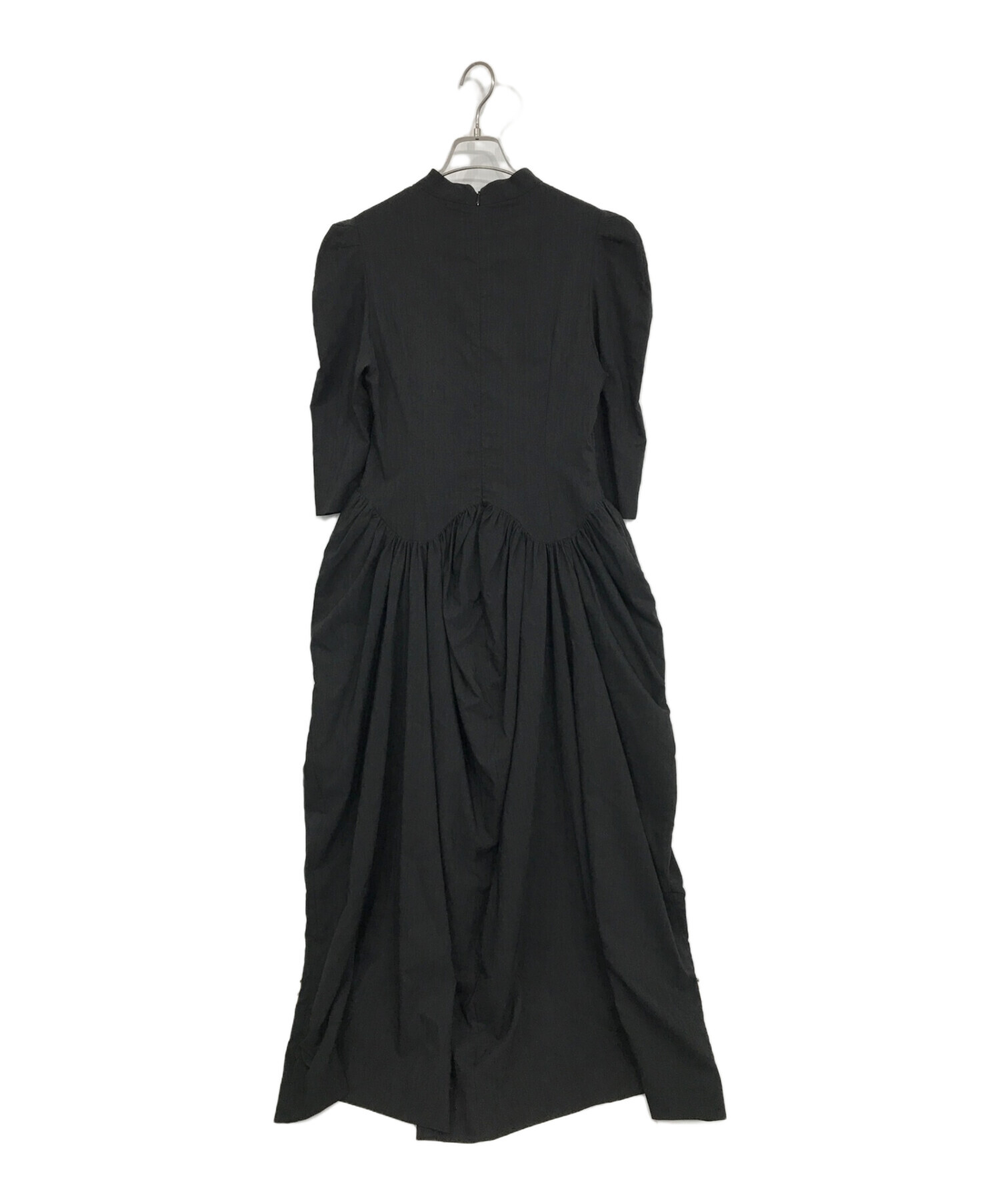 Ameri (アメリ) WAVE WAIST COCOON DRESS ブラック サイズ:M