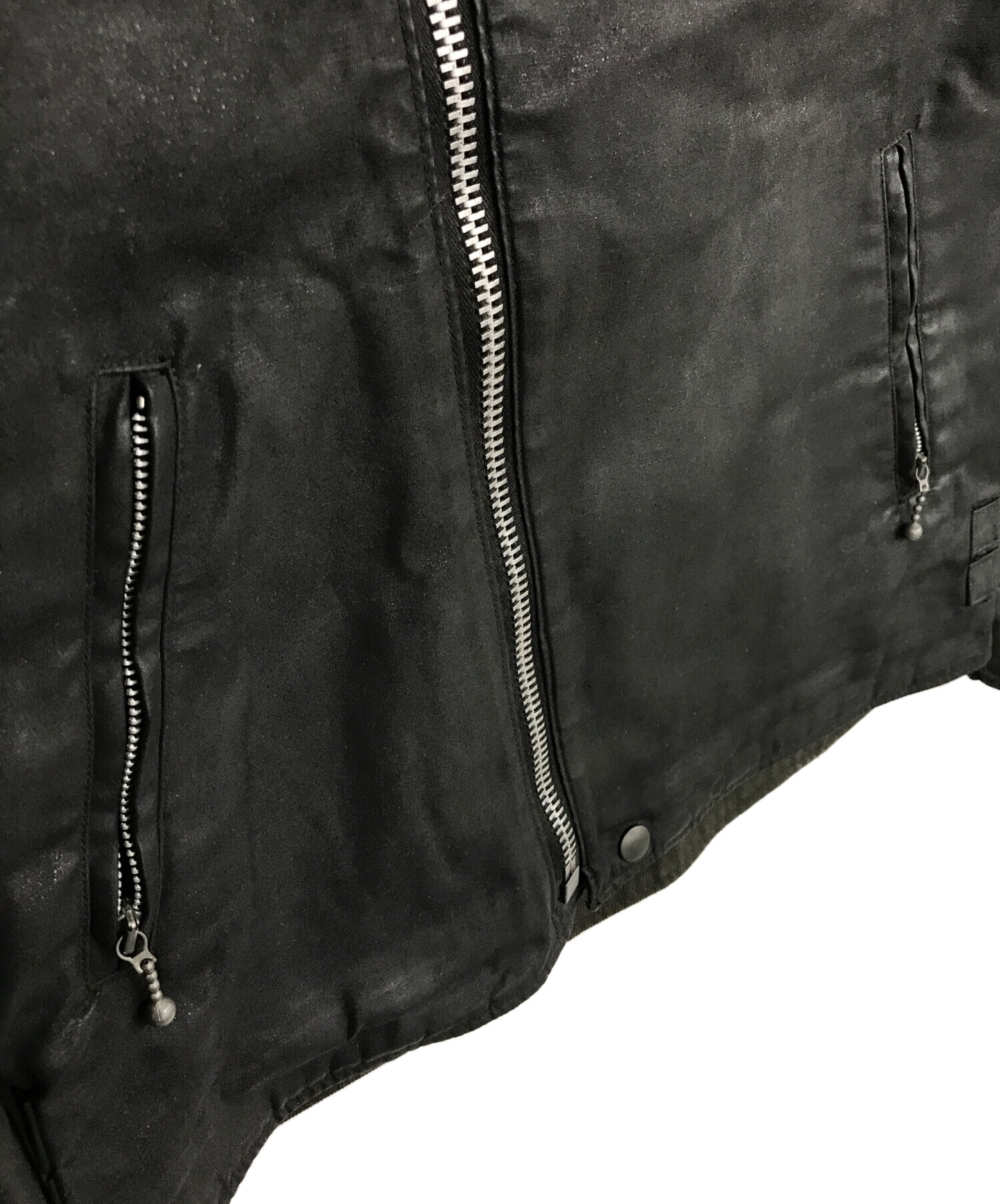 ADDICT CLOTHES NEW VINTAGE (アディクトクローズ ニューヴィンテージ) WAXED RESISTANCE  JACKET/ｼﾞｬｹｯﾄ ブラック サイズ:M