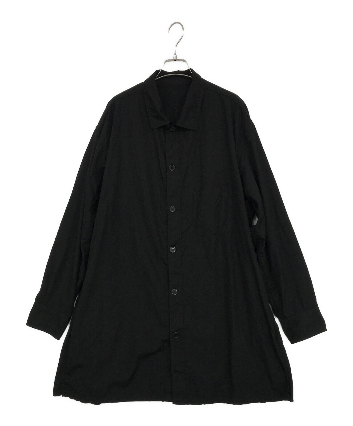 中古・古着通販】Yohji Yamamoto pour homme (ヨウジヤマモト プールオム) 比翼デザイン長袖シャツ ブラック  サイズ:2｜ブランド・古着通販 トレファク公式【TREFAC FASHION】スマホサイト