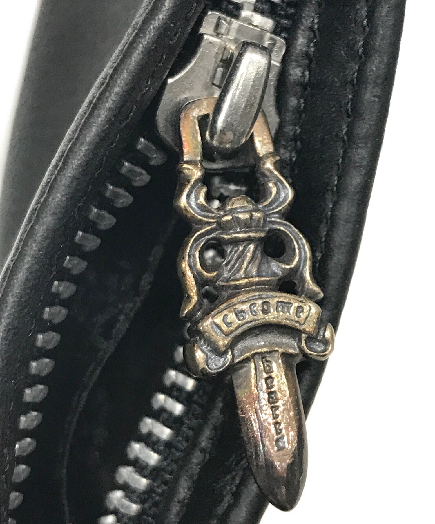 CHROME HEARTS (クロムハーツ) ZPR CHNG PURSE ダガージップ チェンジパース ブラック