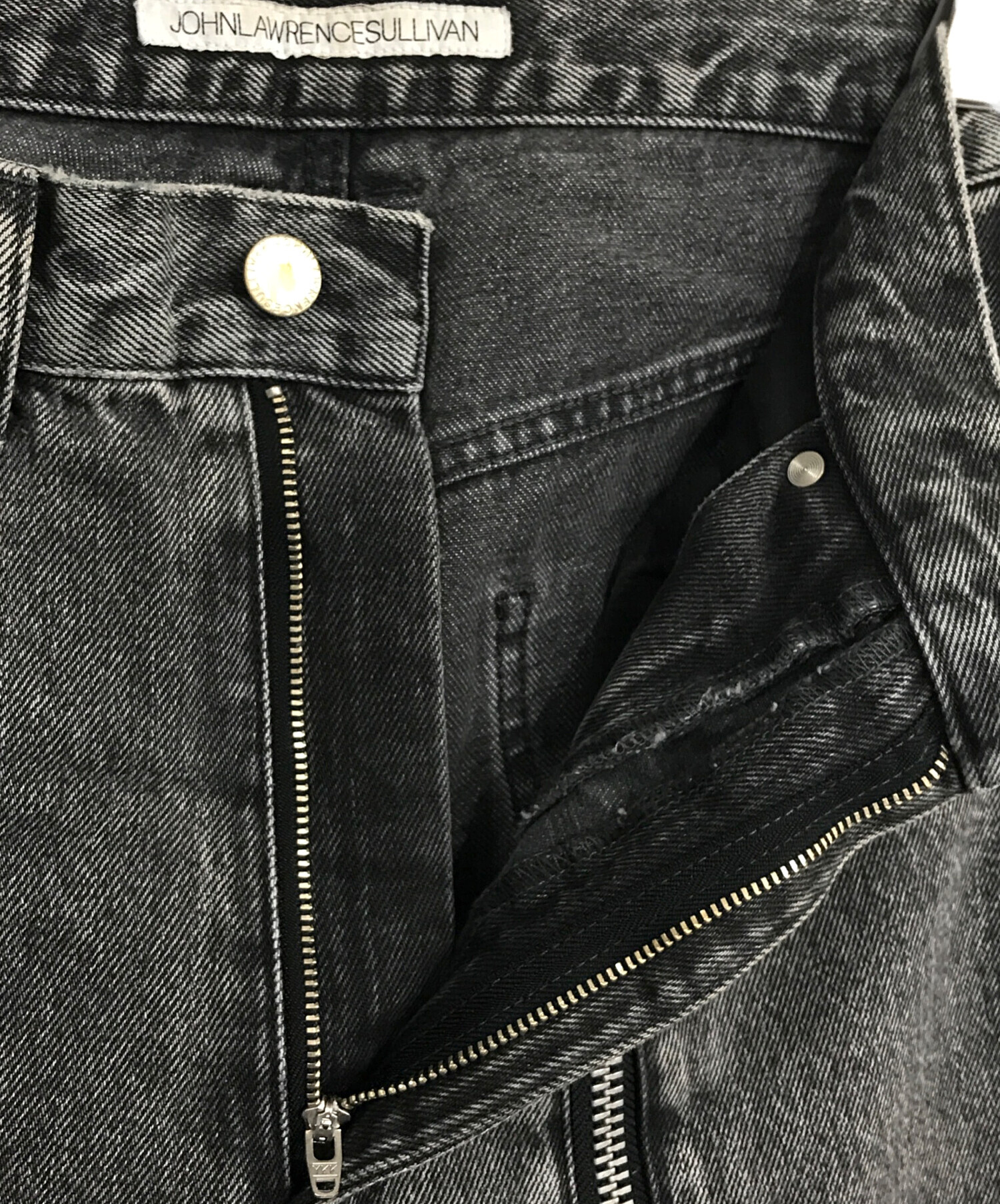 中古・古着通販】JOHN LAWRENCE SULLIVAN (ジョンローレンスサリバン) WASHED DENIM ZIPPED PANTS／ ウォッシュドデニムジップドパンツ グレー サイズ:46｜ブランド・古着通販 トレファク公式【TREFAC FASHION】スマホサイト