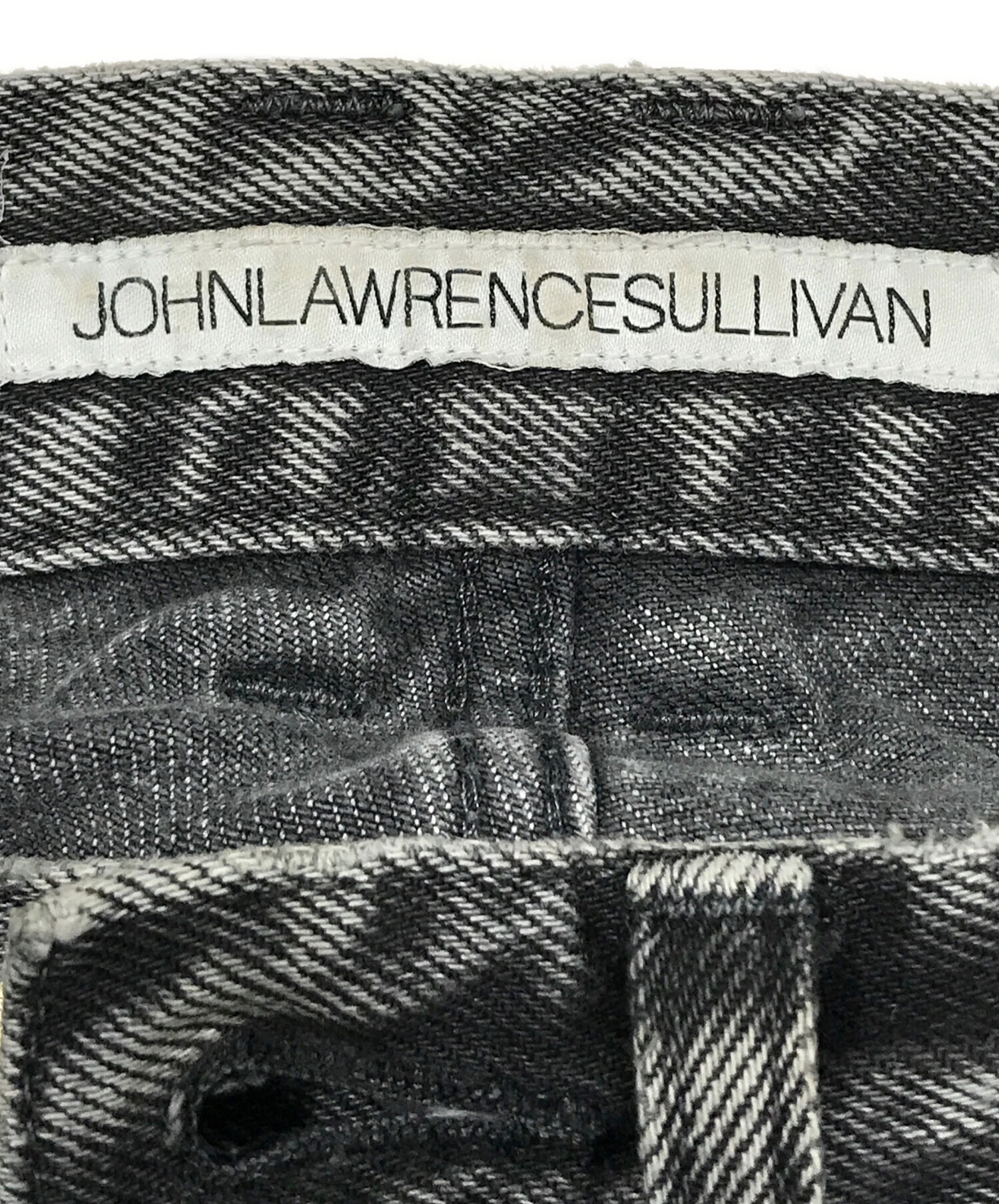 中古・古着通販】JOHN LAWRENCE SULLIVAN (ジョンローレンスサリバン) WASHED DENIM ZIPPED PANTS／ ウォッシュドデニムジップドパンツ グレー サイズ:46｜ブランド・古着通販 トレファク公式【TREFAC FASHION】スマホサイト