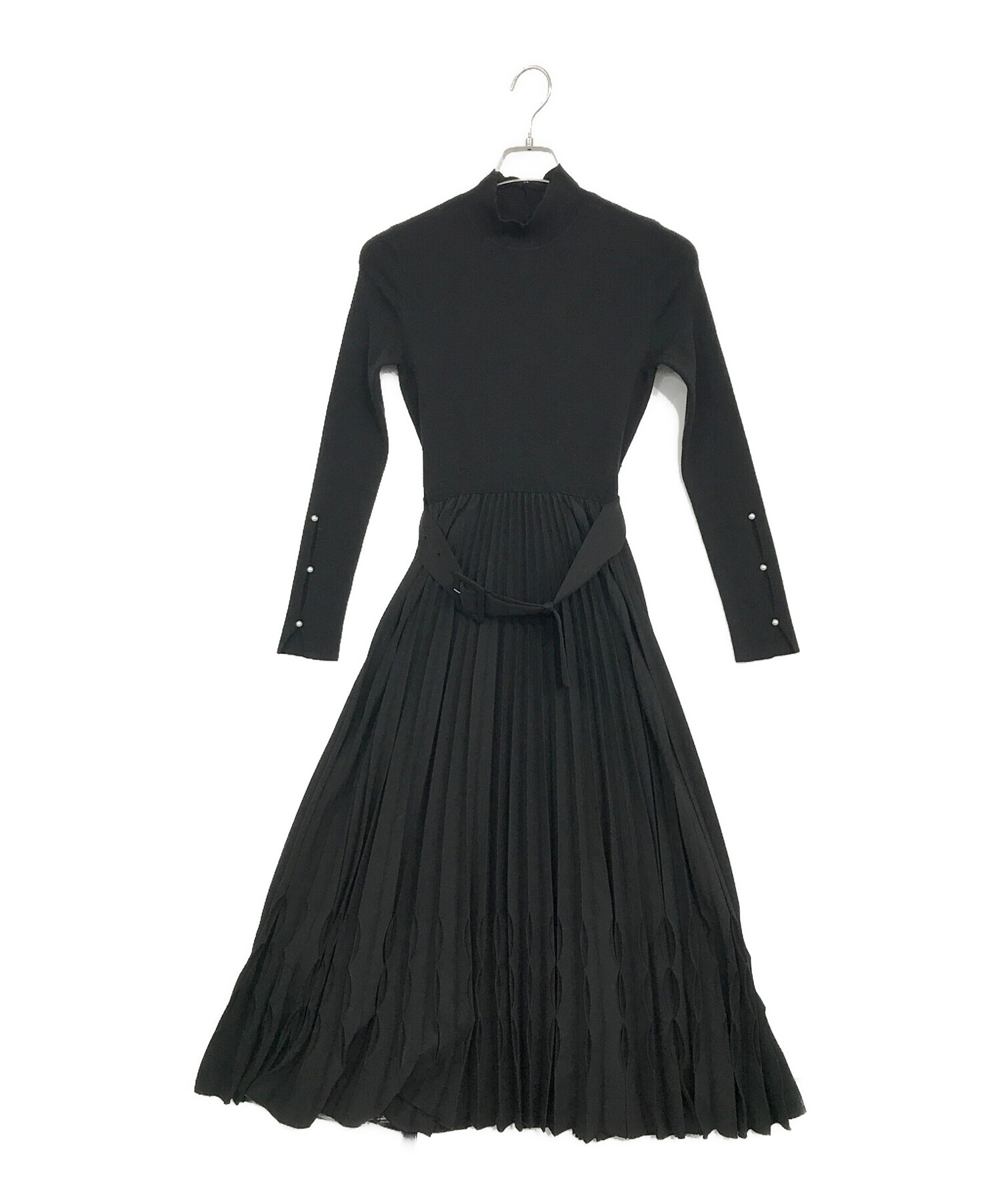 中古・古着通販】HER LIP TO (ハーリップトゥ) Wool-Blend Long Dress ブラック サイズ:S｜ブランド・古着通販  トレファク公式【TREFAC FASHION】スマホサイト