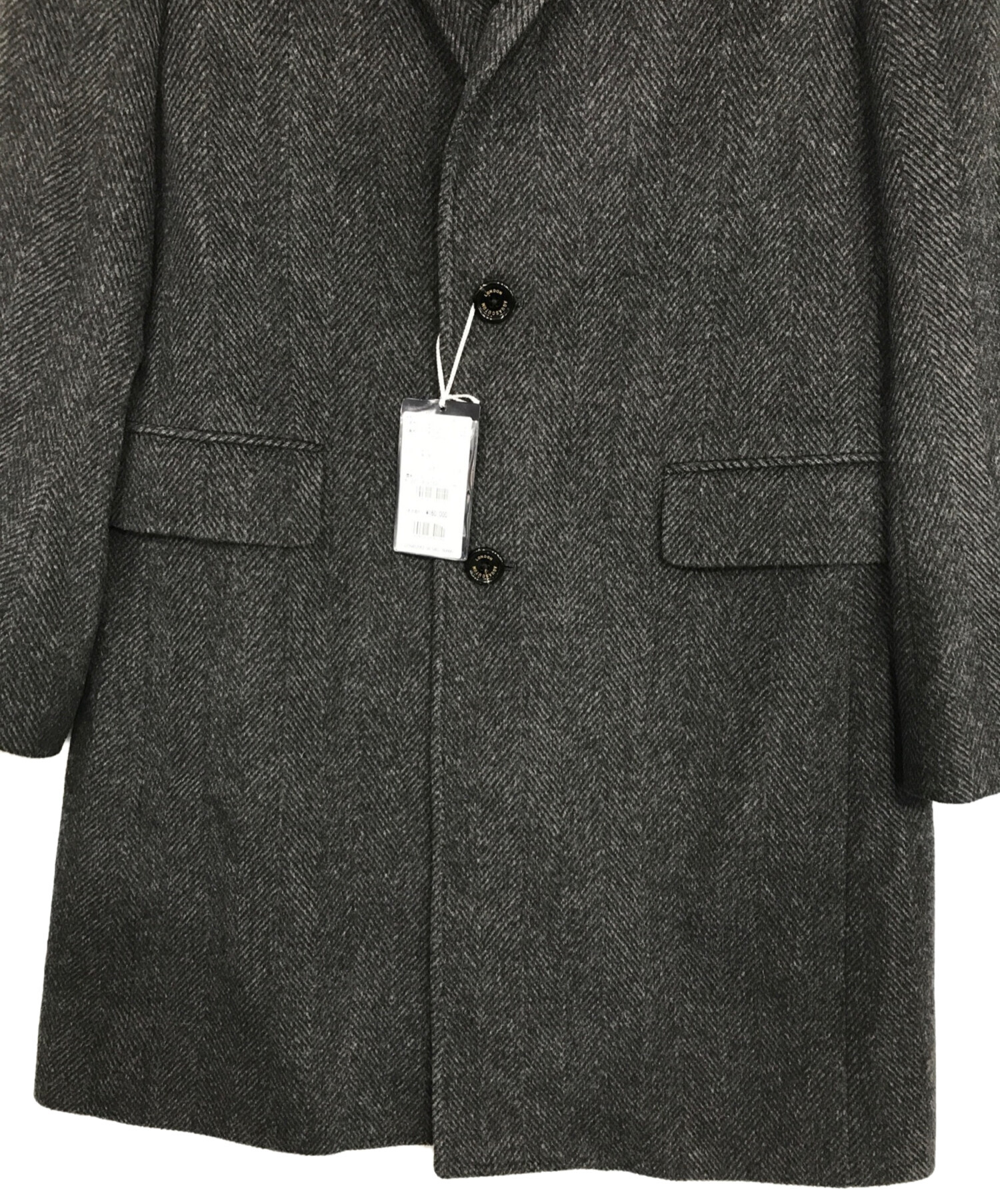 Aquascutum (アクアスキュータム) CHARLTON チェスターコート ブラック サイズ:40