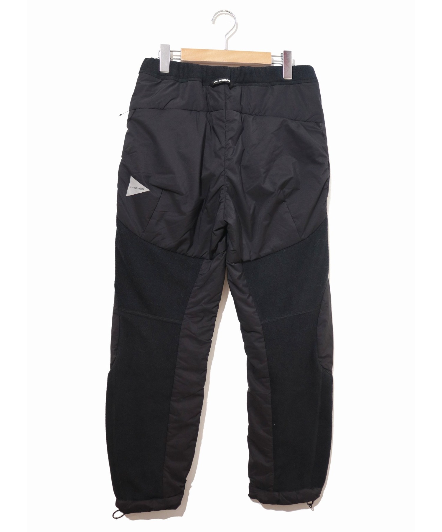 and wander (アンドワンダー) トップフリースパンツ ブラック サイズ:2表記 top fleece pants