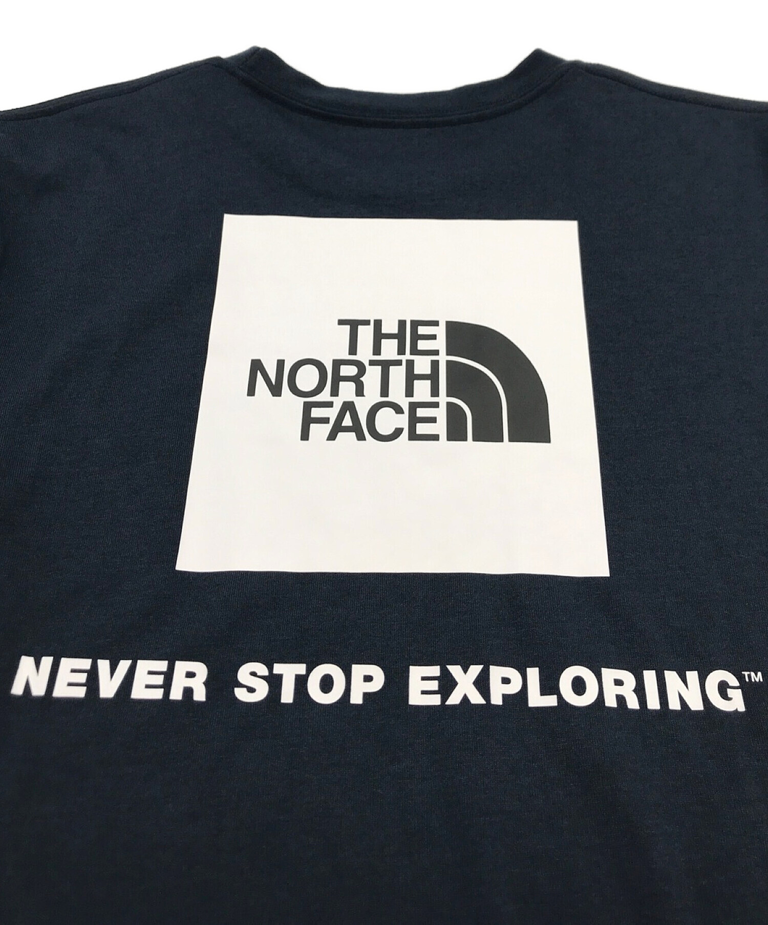 THE NORTH FACE (ザ ノース フェイス) S/S Square Logo Tee 半袖 スクエアロゴ Tシャツ ネイビー  サイズ:SIZE M