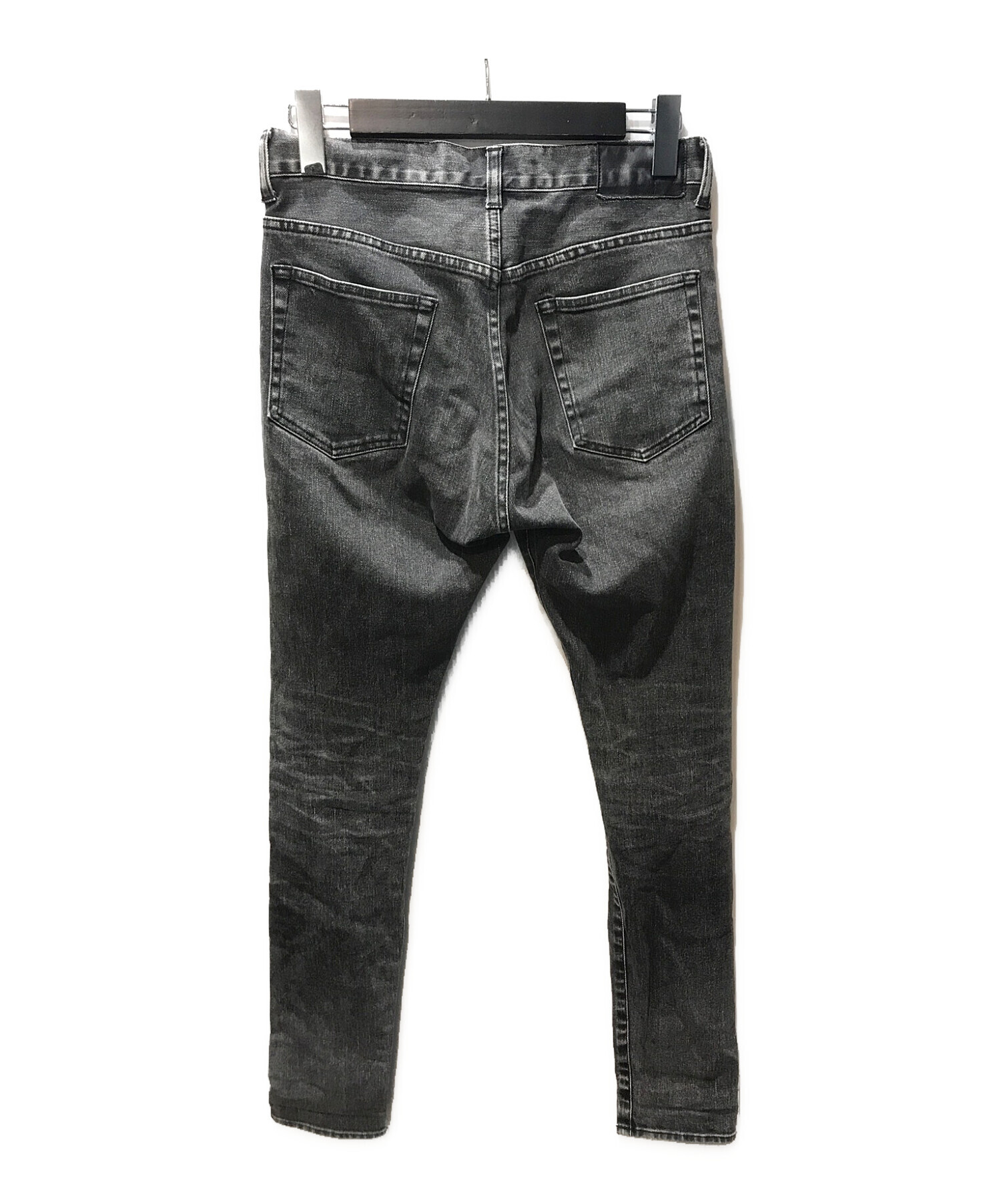 JOHN LAWRENCE SULLIVAN (ジョンローレンスサリバン) WASHED DENIM TAPERED PANTS  ウォッシュデニムテーパードパンツ グレー サイズ:34