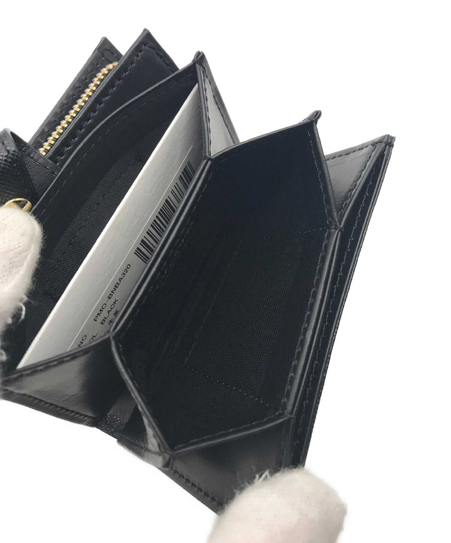 LEON × PELLE MORBIDA (レオン × ペッレ モルビダ) MULTI WALLET 別注型押しレザー マルチウォレット 財布  ブラック サイズ:実寸参照