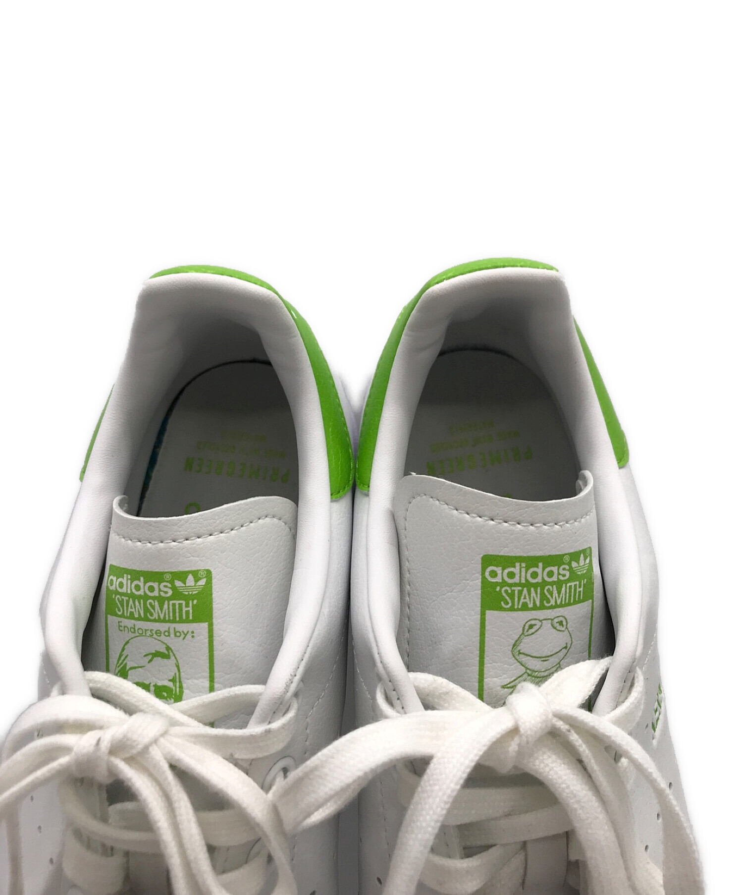 adidas × Disney KERMIT (アディダス × ディズニー カーミット) STAN SMITH スタンスミス ローカットスニーカー  ホワイト×グリーン サイズ:26.5cm