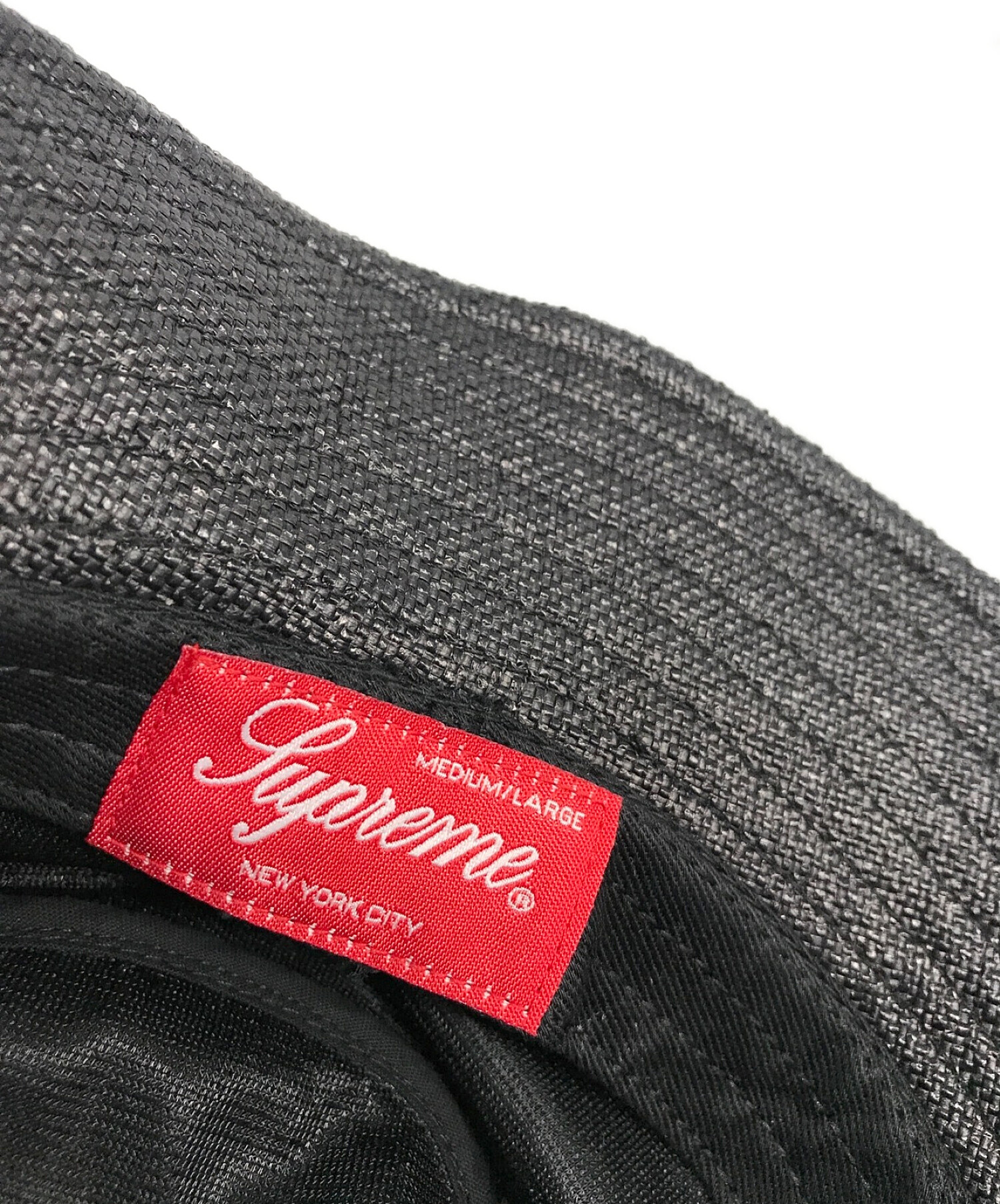 SUPREME (シュプリーム) 22SS Raffia Crusher HAT ラフィア クラッシャー バケットハット ブラック