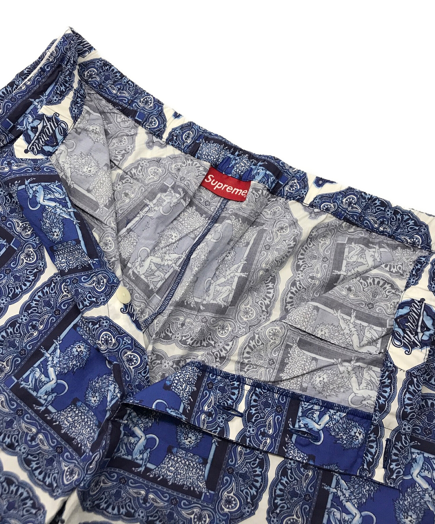 SUPREME (シュプリーム) 22SS Regency Pajama Set リージェンシー パジャマ セット セットアップ ブルー サイズ:L