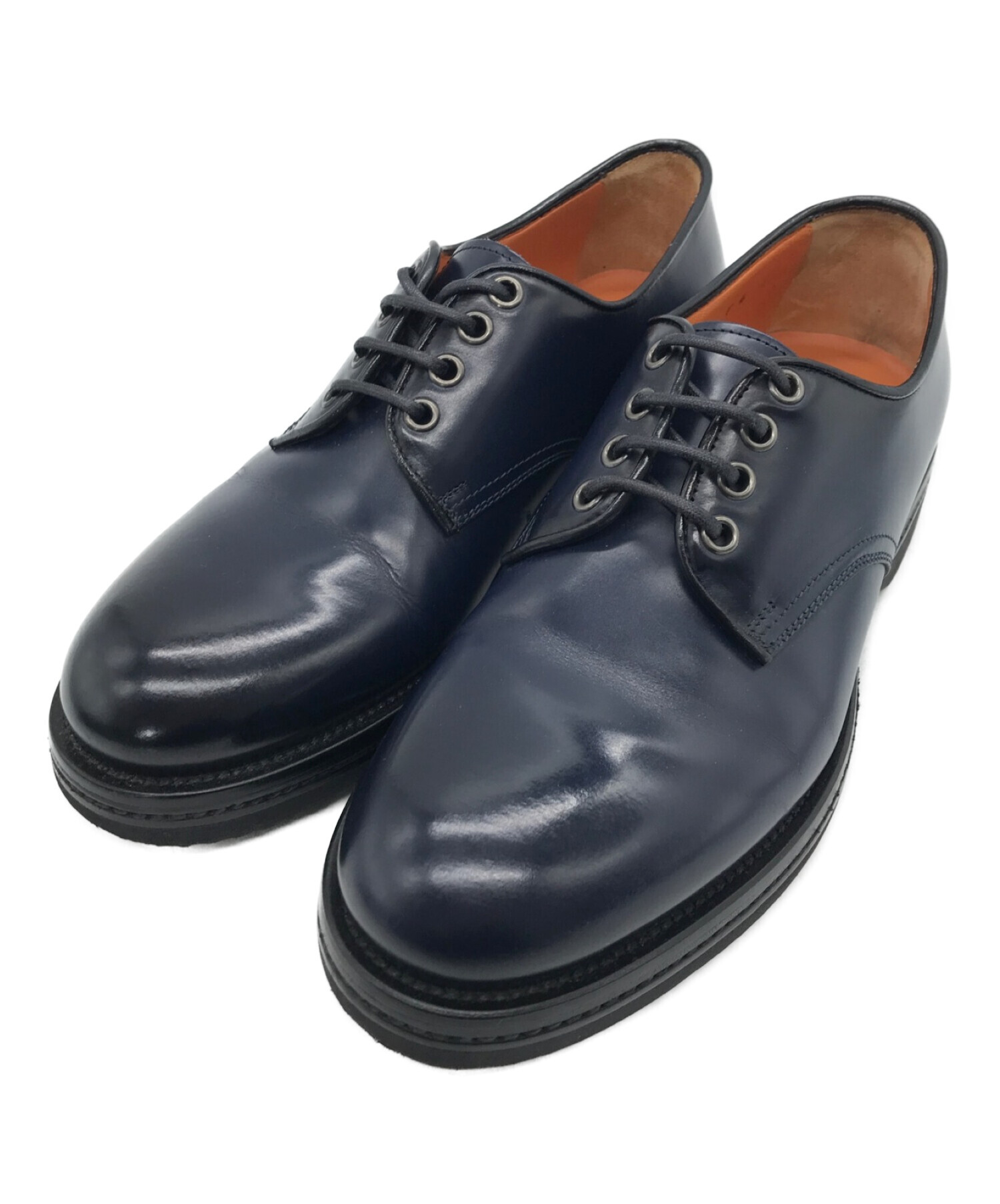 中古・古着通販】Santoni (サントーニ) プレーントゥシューズ ネイビー