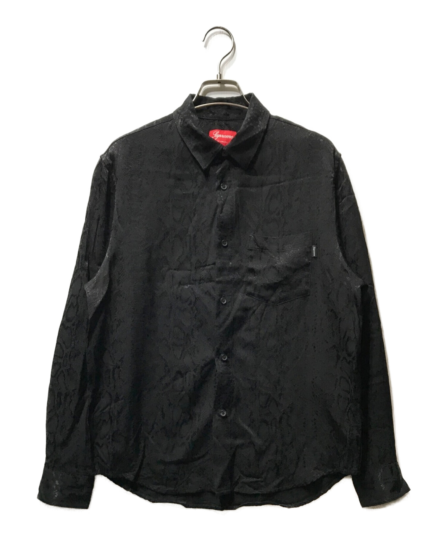 Snakeskin Jacquard Shirt Mサイズ Black パイソン - シャツ