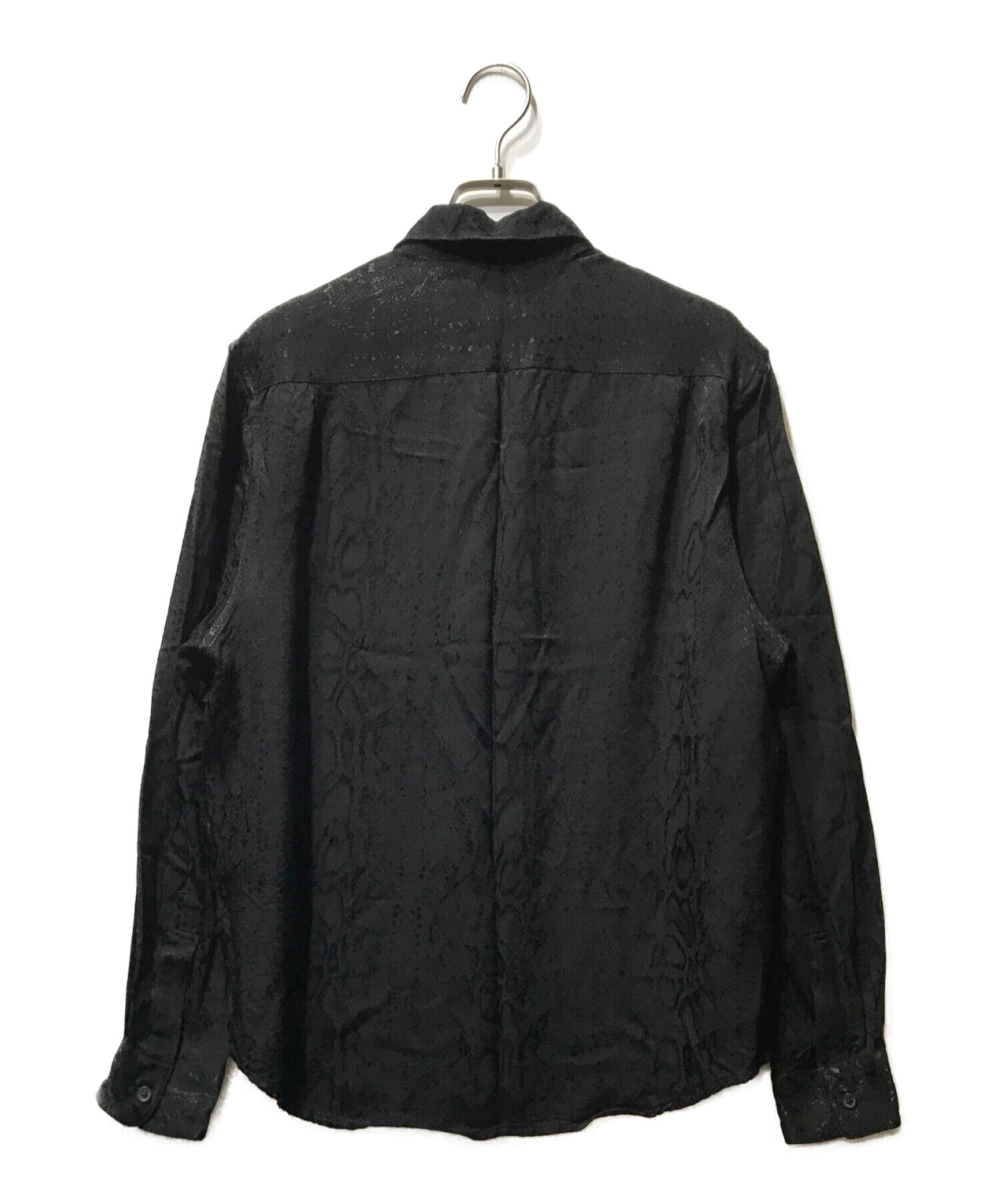 SUPREME (シュプリーム) 20SS Snakeskin Jacquard Shirt スネーク スキン ジャガード シャツ ブラック サイズ:S