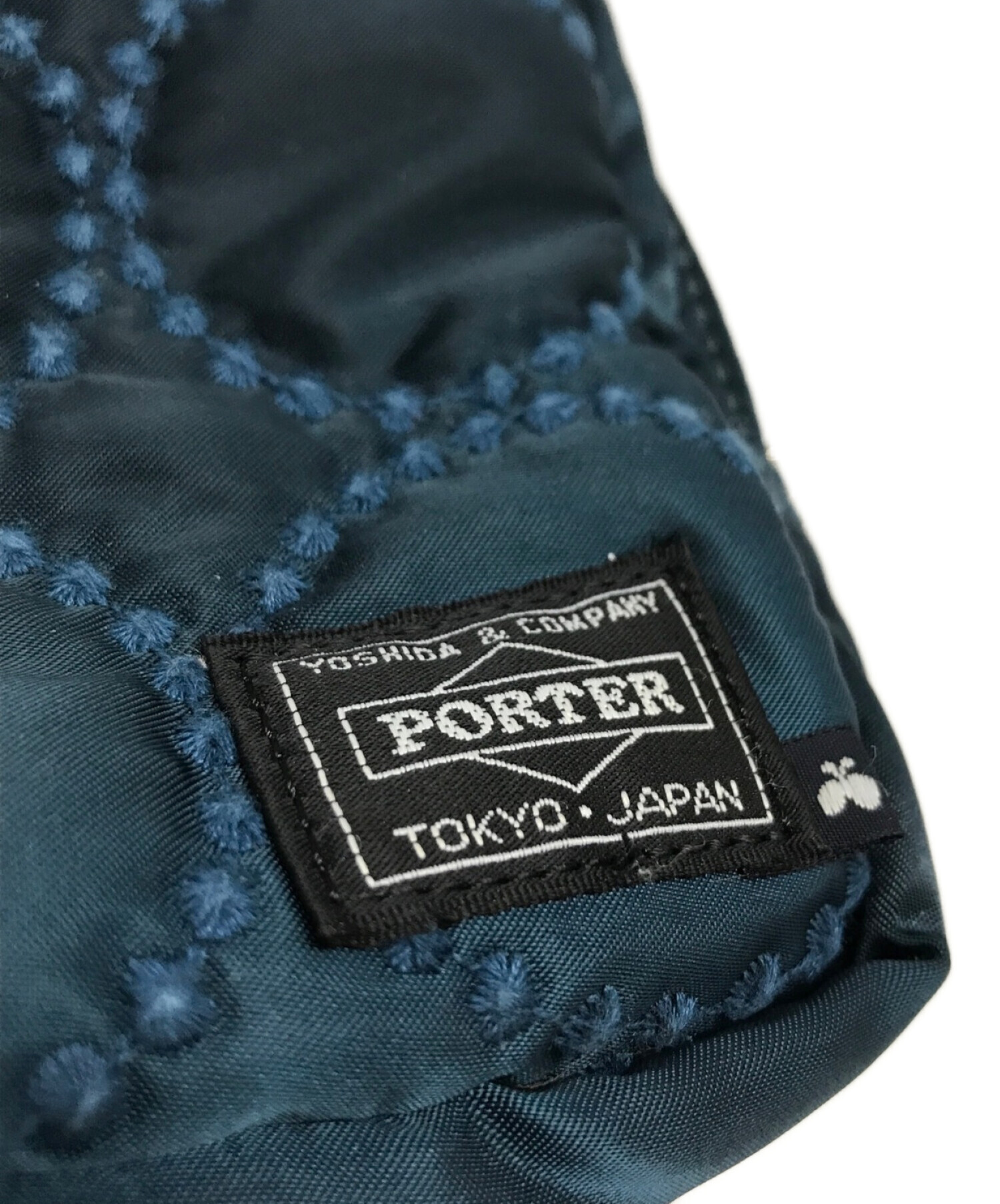 PORTER × mina perhonen (ポーター×ミナペルホネン) コラボ ジップポーチ ブルー