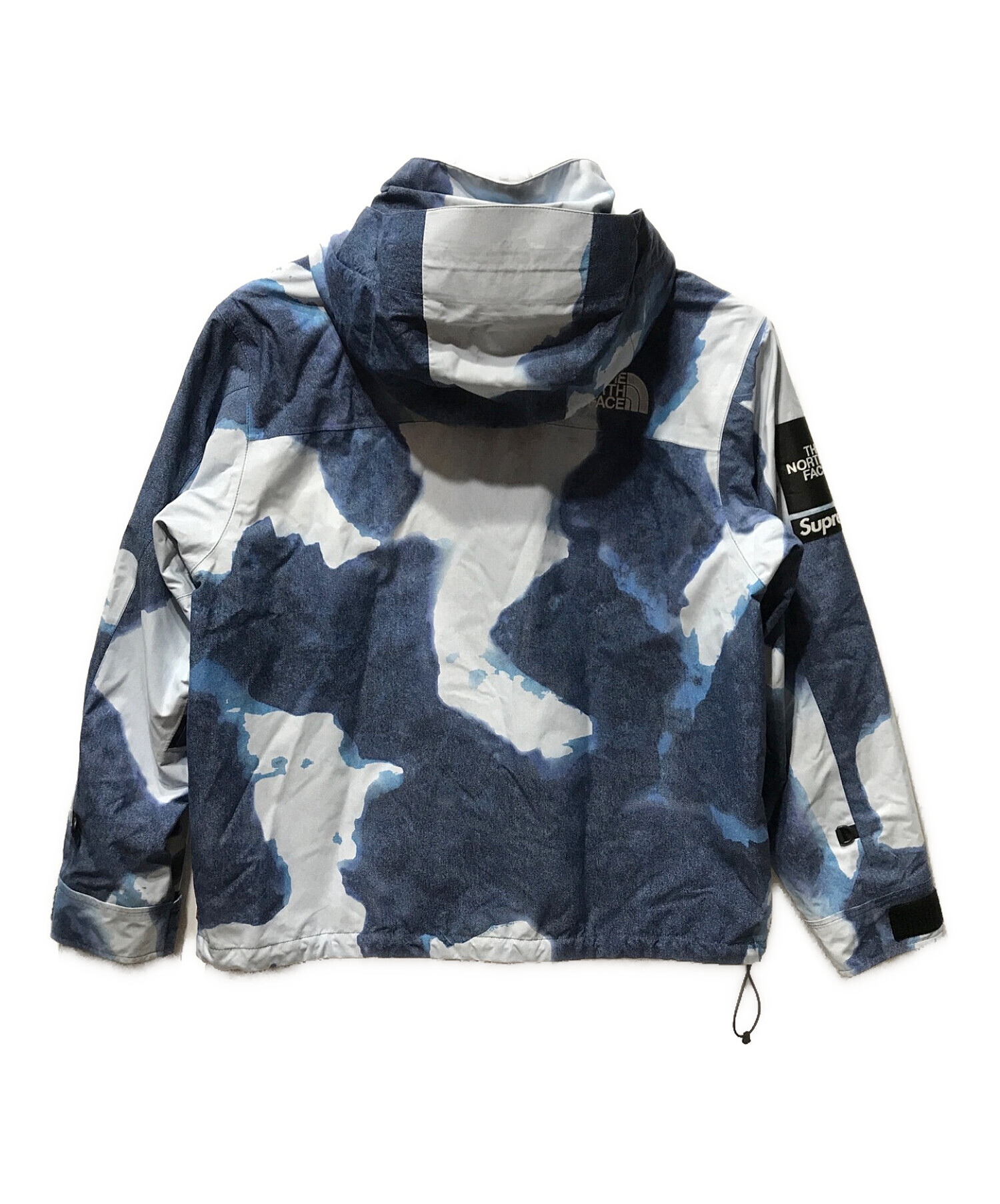 SUPREME×THE NORTH FACE 21AW Bleached Denim Print Mountain Jacket ブリーチド デニム  プリント マウンテン ジャケット ブルー サイズ:L