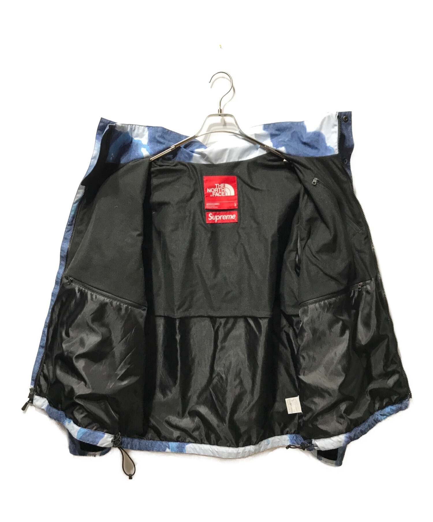 SUPREME×THE NORTH FACE 21AW Bleached Denim Print Mountain Jacket ブリーチド デニム  プリント マウンテン ジャケット ブルー サイズ:L