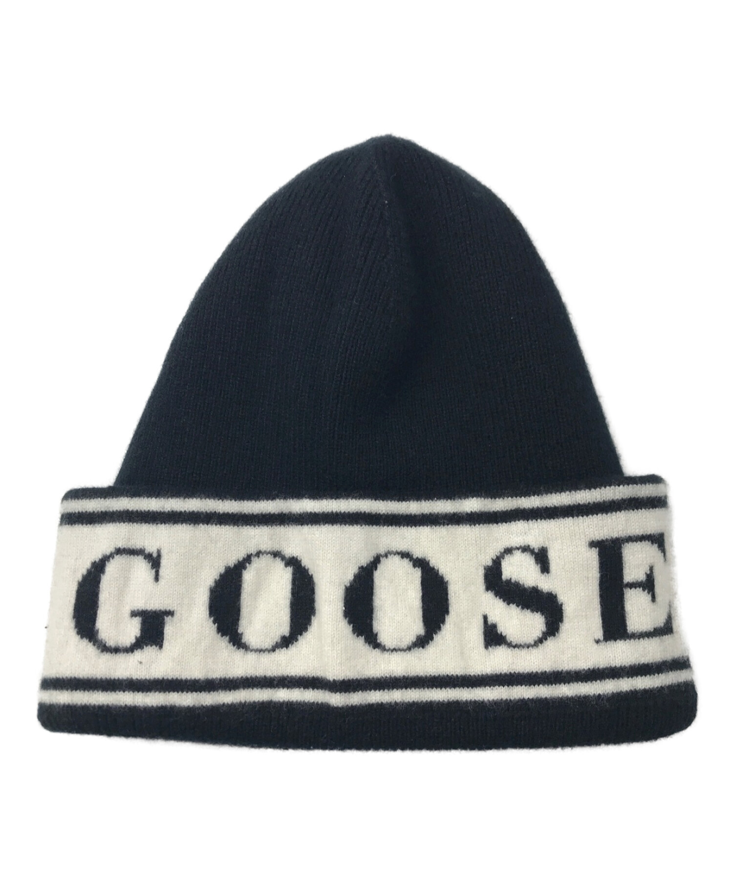 CANADA GOOSE (カナダグース) ロゴビーニー ニット帽 5511L ブラック