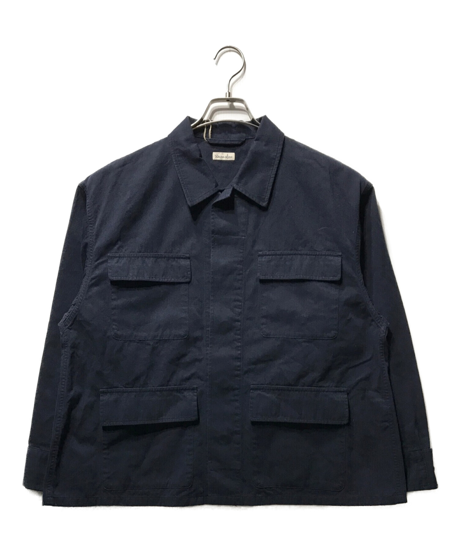 STEVEN ALAN (スティーブンアラン) NDM TWILL WIDE BDU JACKET ツイル ワイドジャケット ネイビー サイズ:S