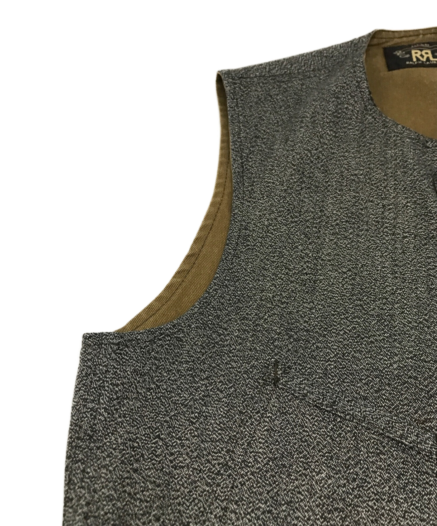 RRL (ダブルアールエル) yan Vest ヤン コットン ベスト グレー サイズ:XS 165/88A