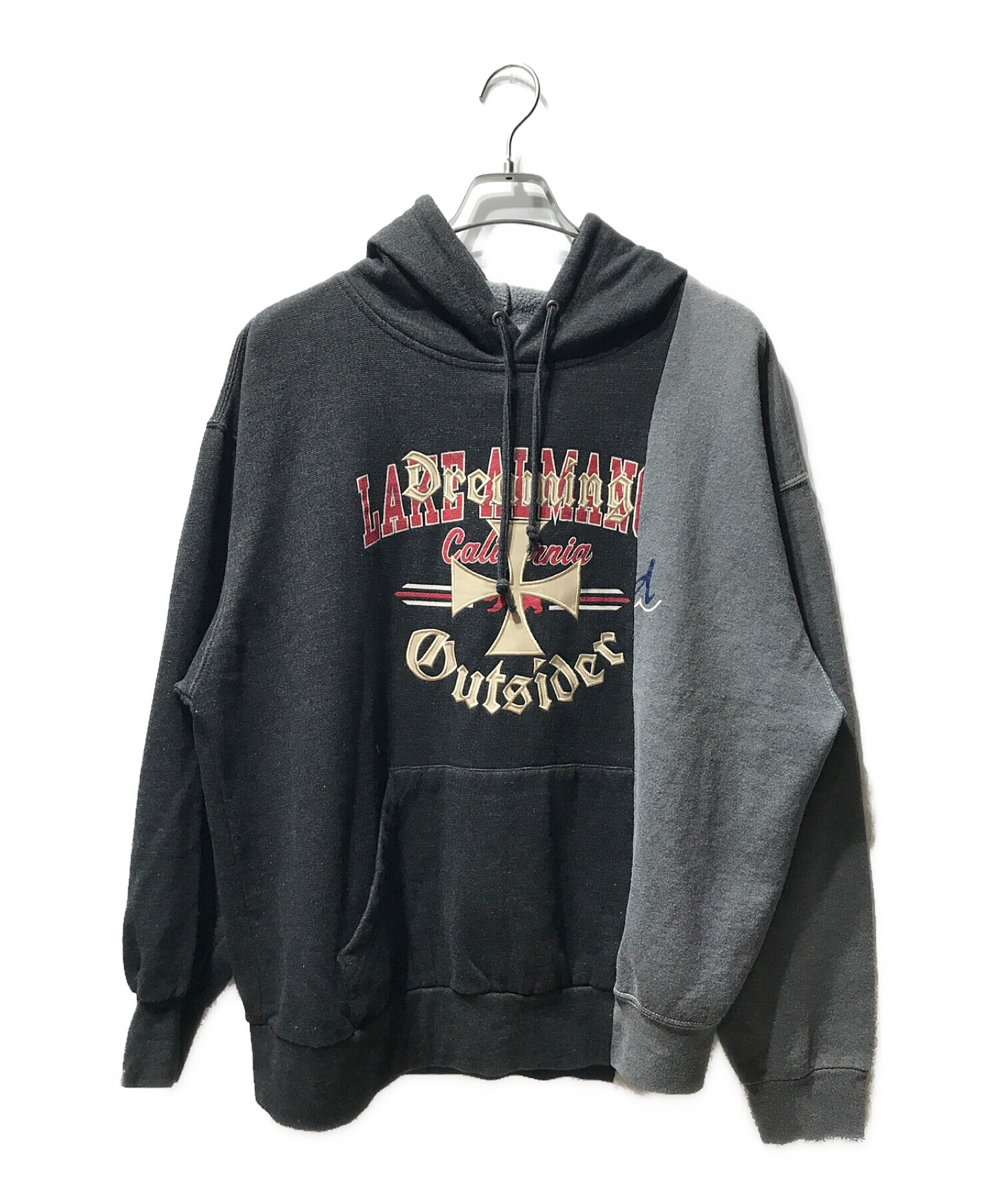 中古・古着通販】ORIMI (オリミ) CROSS PATCH HOODIE ブラック サイズ