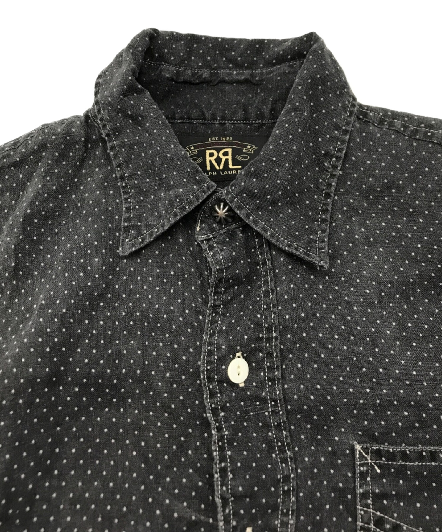 中古・古着通販】RRL (ダブルアールエル) 総柄シャツ グレー サイズ:1