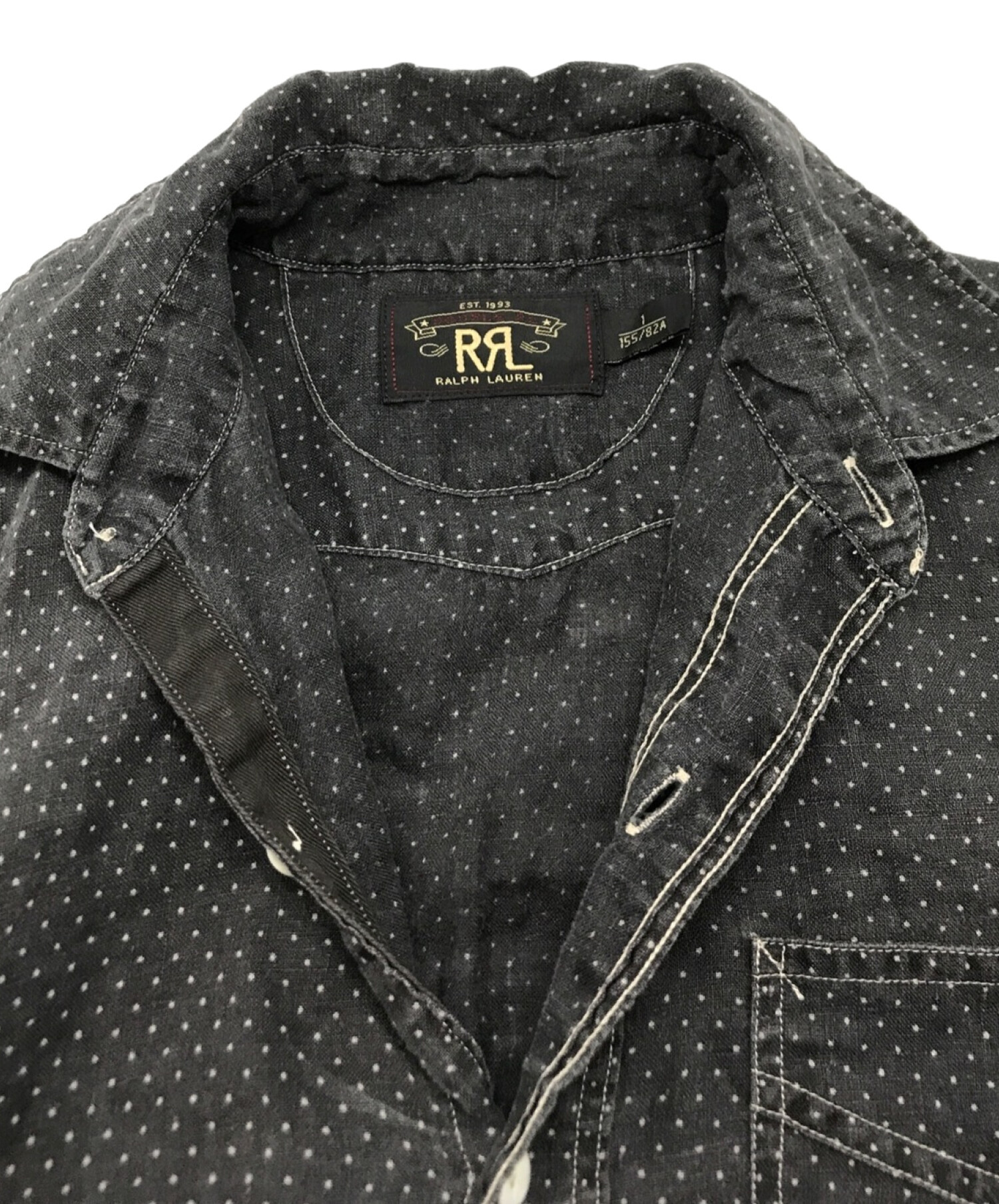 中古・古着通販】RRL (ダブルアールエル) 総柄シャツ グレー サイズ:1