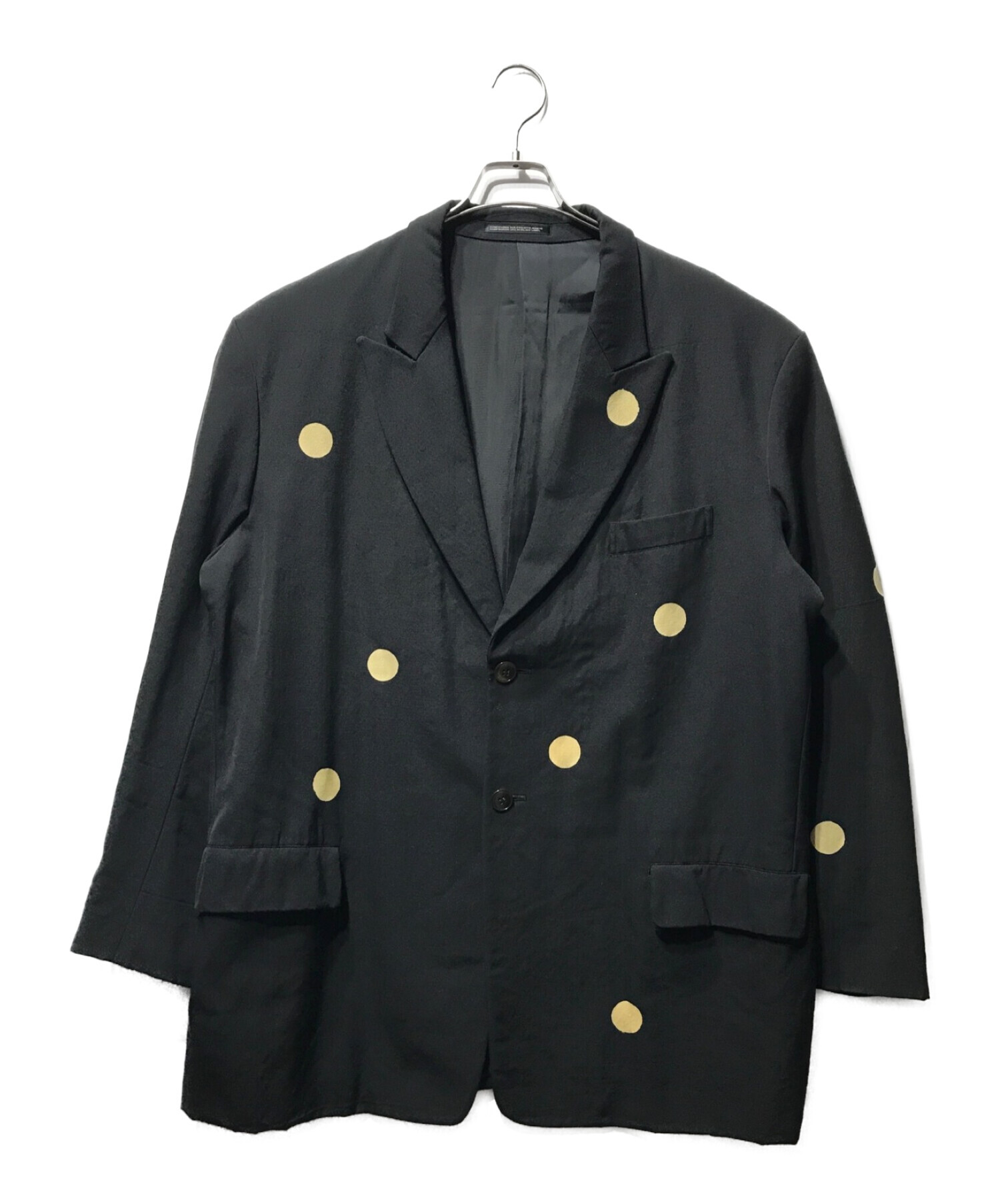 Yohji Yamamoto pour homme (ヨウジヤマモト プールオム) 96AW 脱色 2Bピーク ドラペルジャケット ブラック サイズ:M