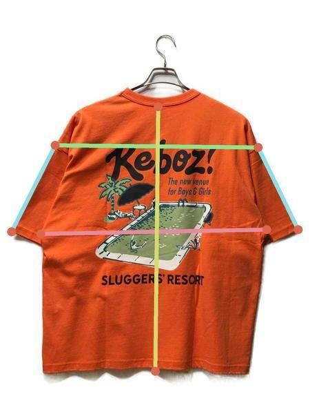 KEBOZ ケボズ 半袖Tシャツ バックプリント 緑 ダークグリーン - T