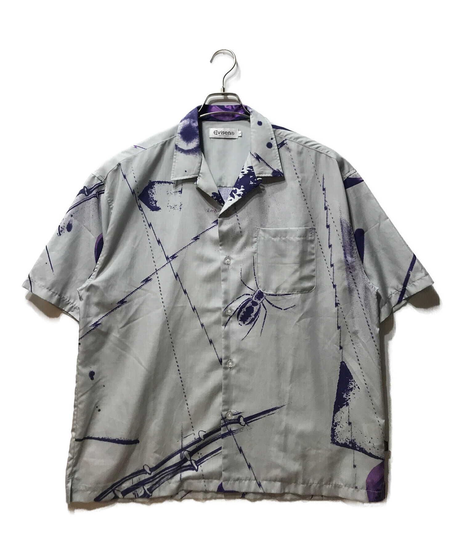 EVISEN (エビセン) Tokonoma Shirt トコノマ シャツ グレー×パープル サイズ:L