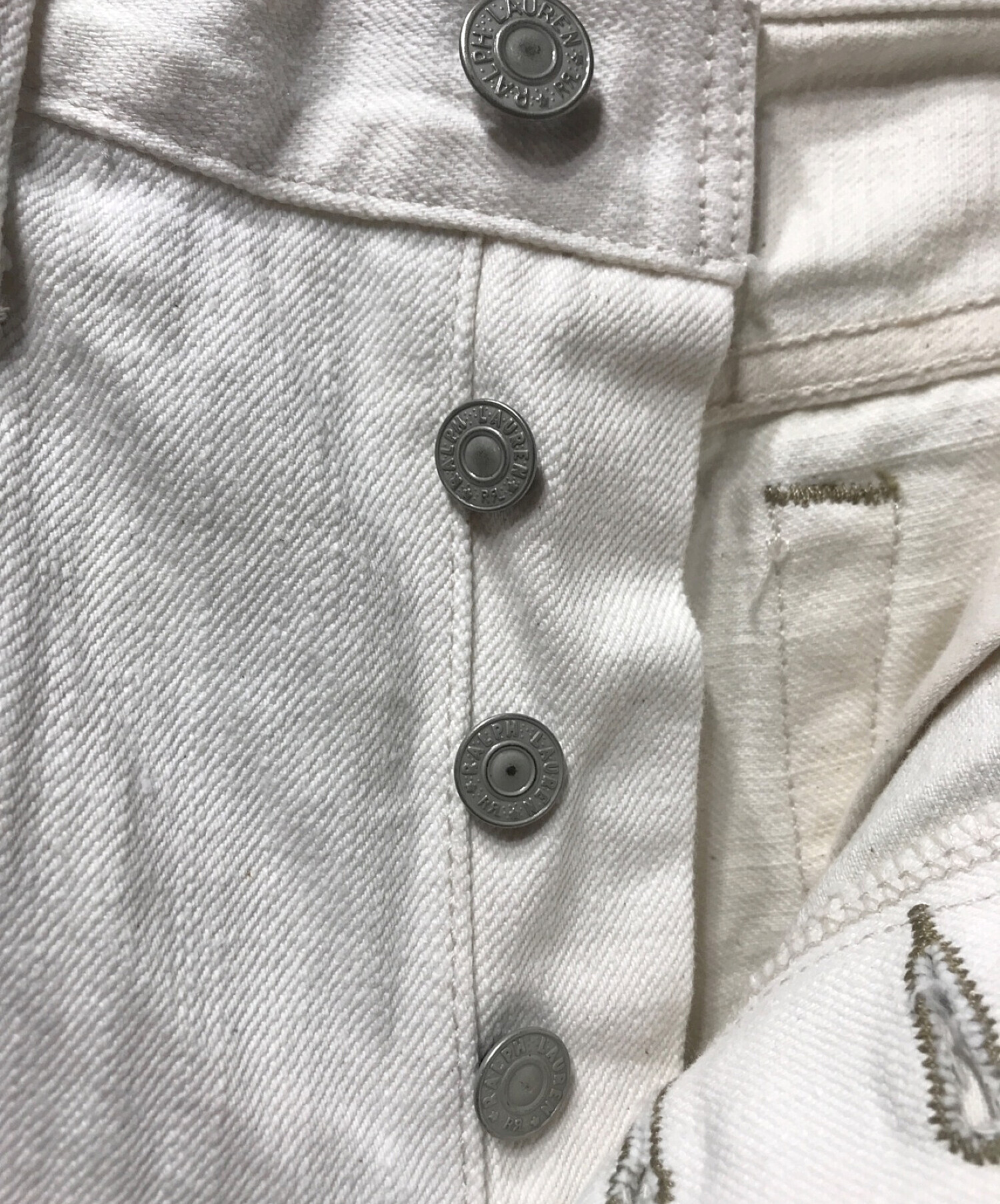 オンラインショップ】 【中古】RRL◇ストレートパンツ/29/コットン/WHT