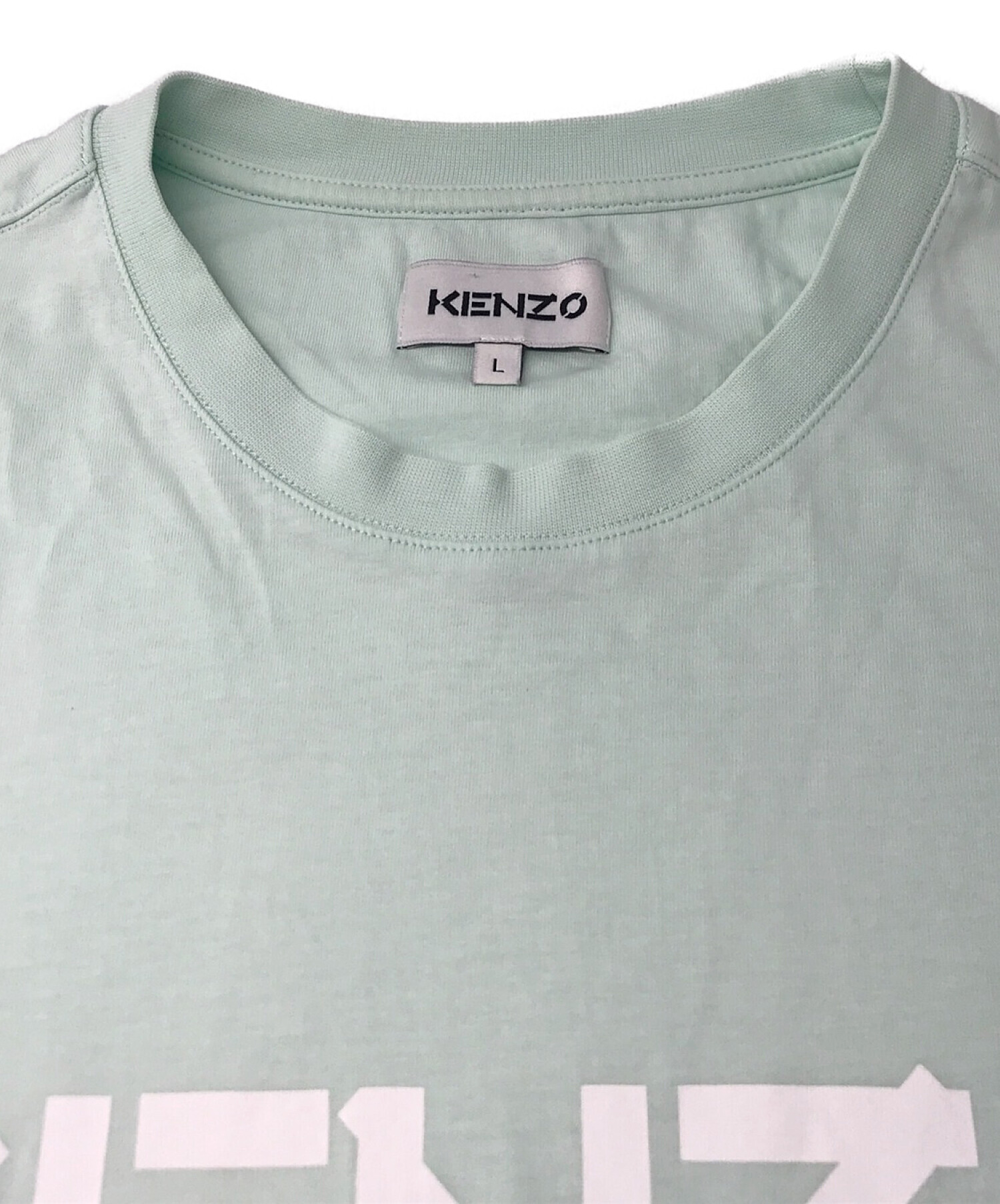 中古・古着通販】KENZO (ケンゾー) ロゴプリントTシャツ ミント サイズ