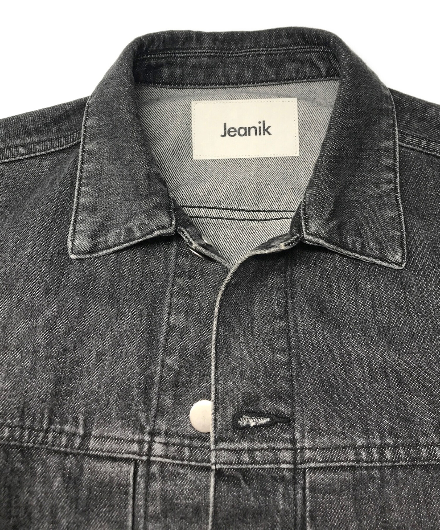 Jeanik (ジーニック) 2ndタイプ ワンウォッシュブラックデニムジャケット グレー サイズ:S