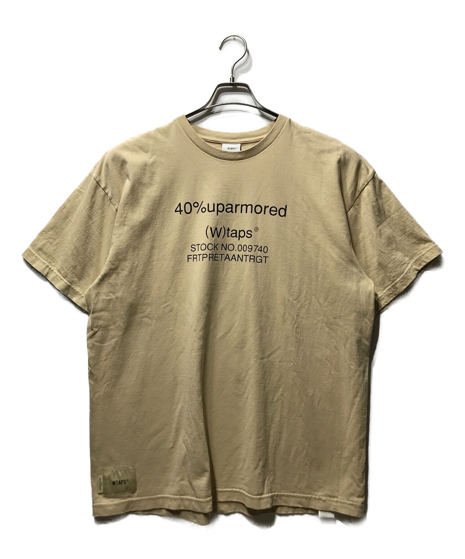 送料無料 L 03 ベージュ WTAPS 40PCT UPARMORED S/S TEE BEIGE Tシャツ