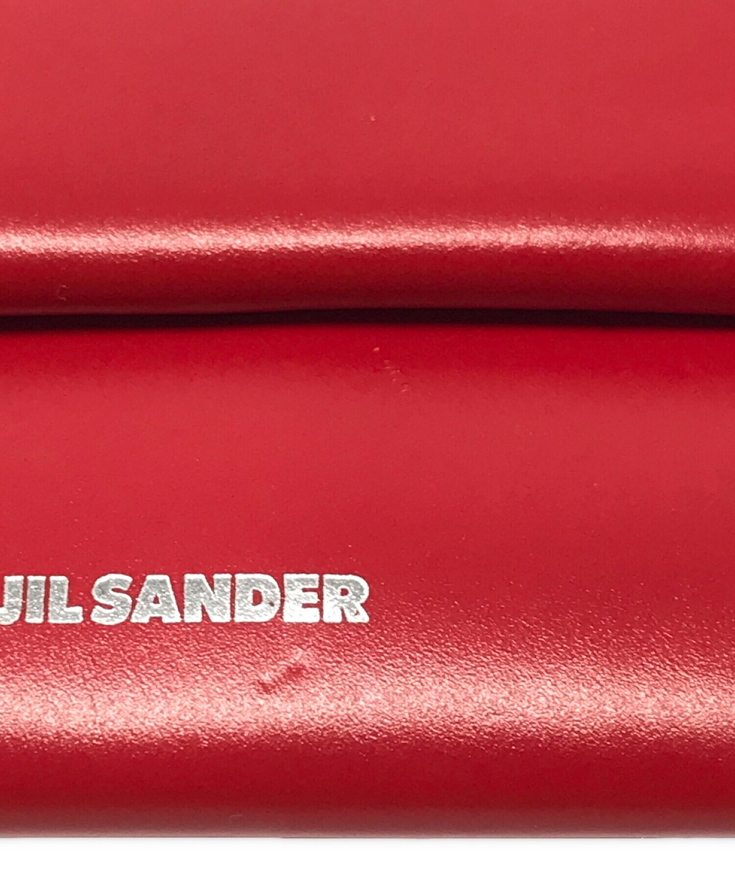 JIL SANDER (ジルサンダー) カーフレザー コインケース レッド