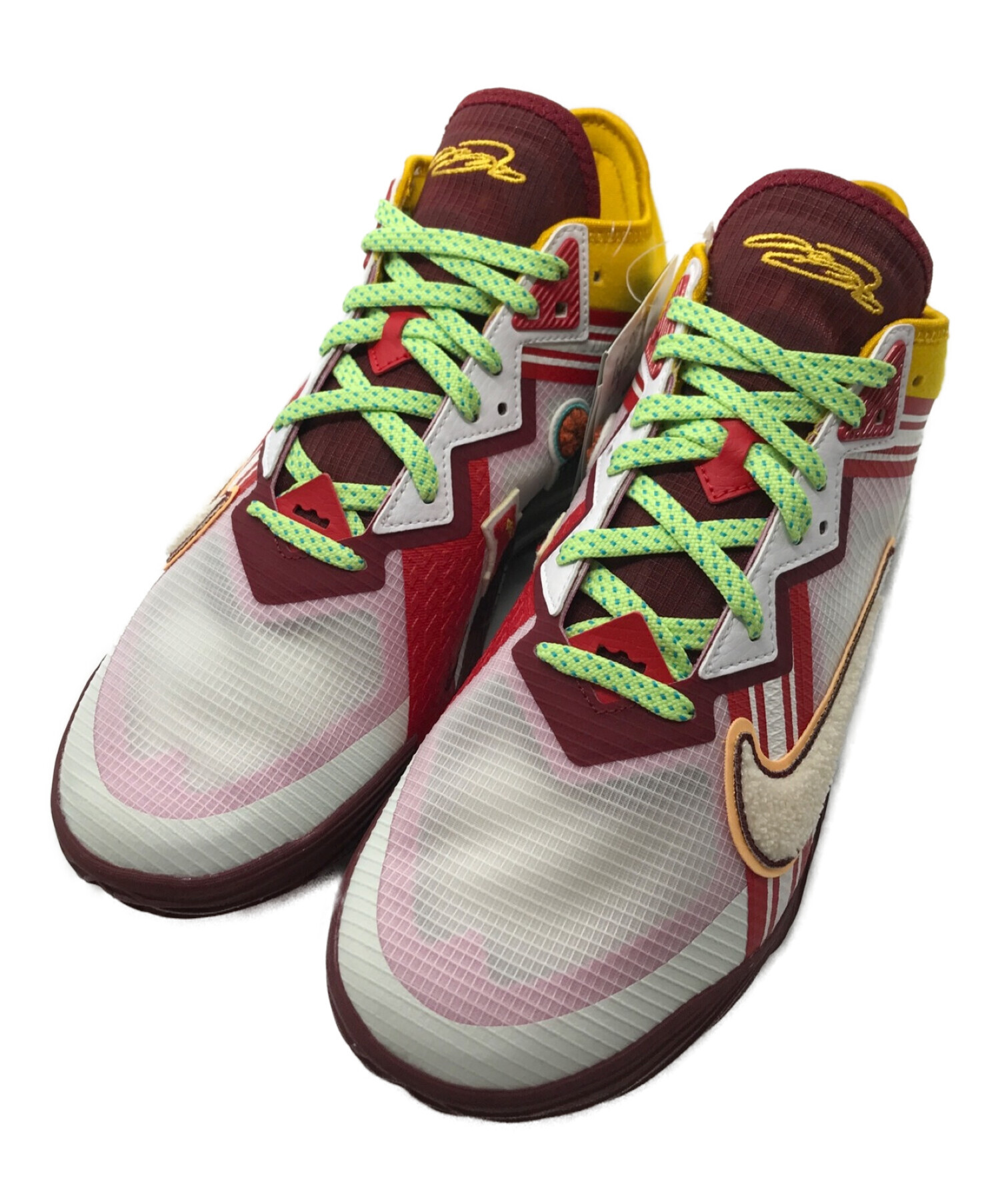 中古・古着通販】NIKE (ナイキ) LEBRON 18 LOW ホワイト×レッド サイズ