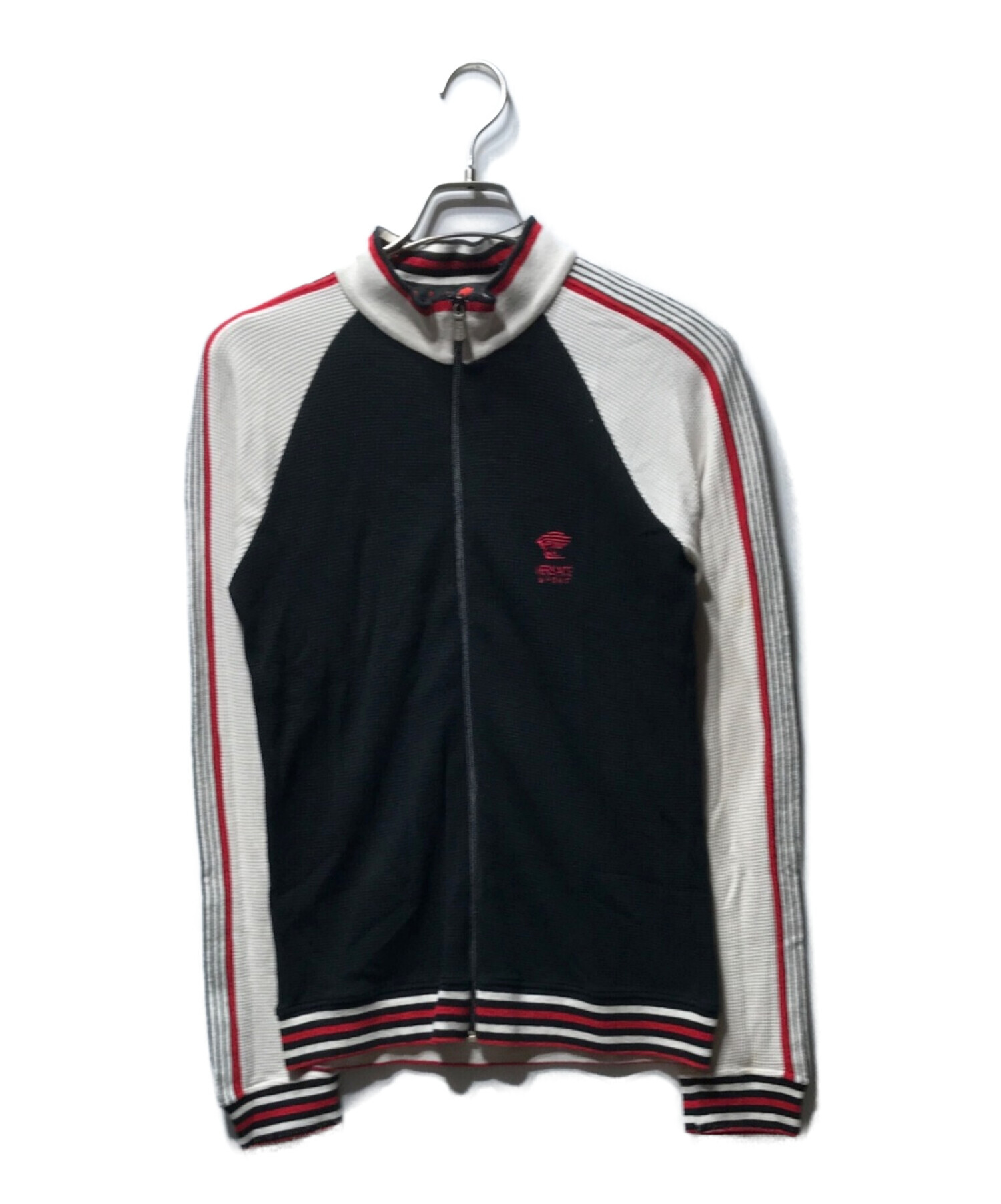 VERSACE (ヴェルサーチ) サーマルジップジャケット ホワイト×ブラック サイズ:M