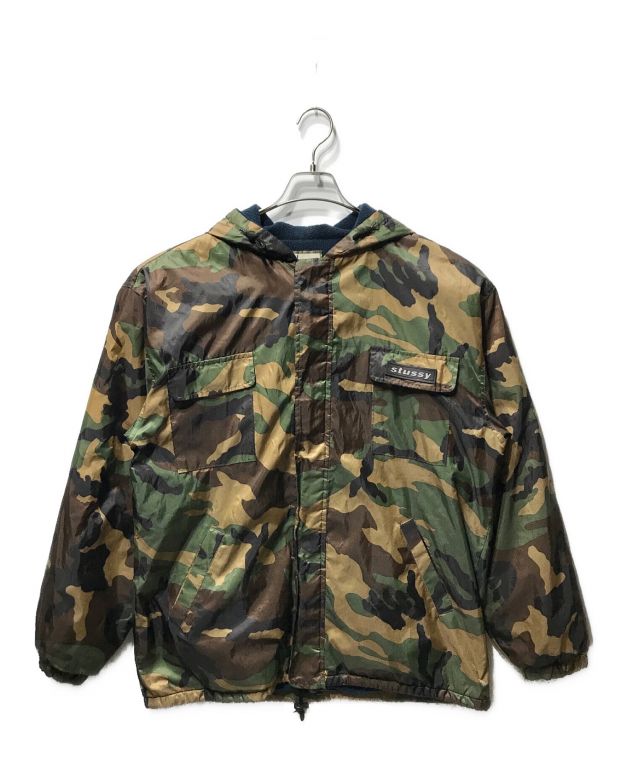 中古・古着通販】OLD STUSSY OUTDOOR (オールドステューシーアウトドア) 90's ヴィンテージ ナイロン カモフラ ジップアップ  ジャケット グリーン サイズ:LARGE｜ブランド・古着通販 トレファク公式【TREFAC FASHION】スマホサイト