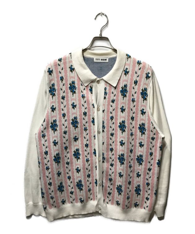 中古・古着通販】TTT MSW (ティーモダンストリートウェア) Flower Jacquard Knit Cardigan TTT-2022SS-KT02  コットン 花柄 22SS ホワイト×ピンク サイズ:L｜ブランド・古着通販 トレファク公式【TREFAC FASHION】スマホサイト