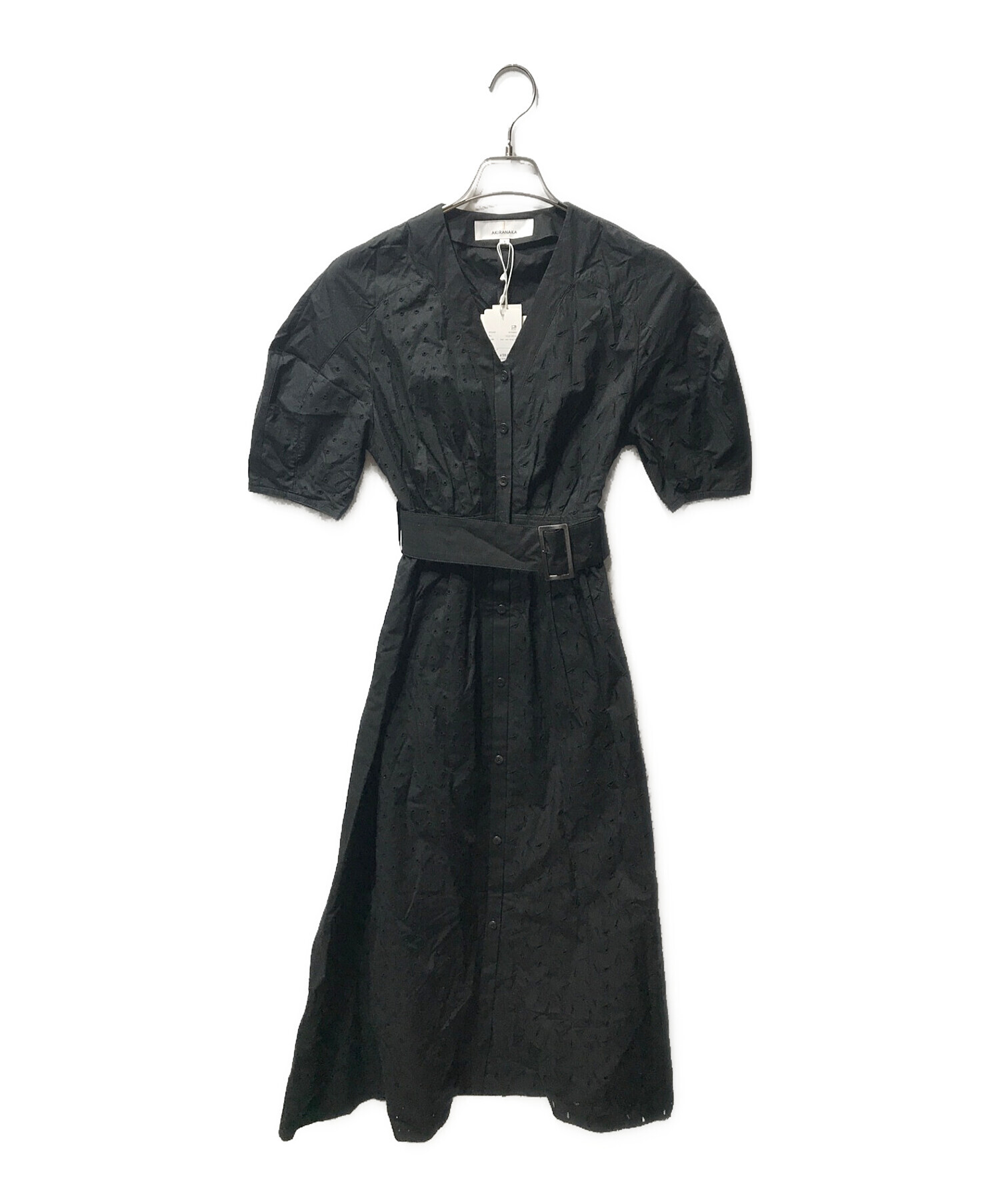 AKIRA NAKA (アキラナカ) Scar lace dress 半袖ワンピース ブラック サイズ:1