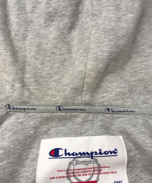 SUPREME (シュプリーム) Champion (チャンピオン) Custom Champion Jacket 10AW フーデッド ロゴ コラボ  グリーン サイズ:M