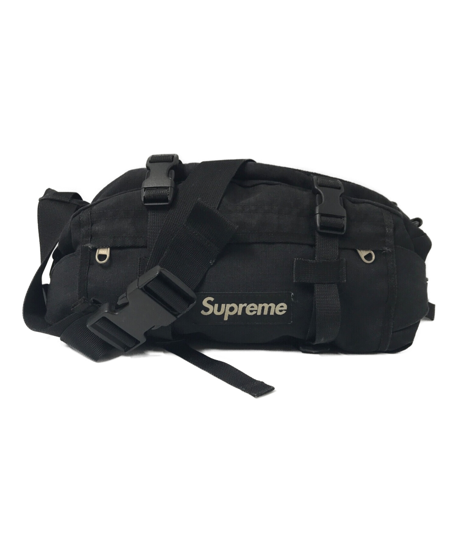 19aw supreme waist bag black ウエストバッグ