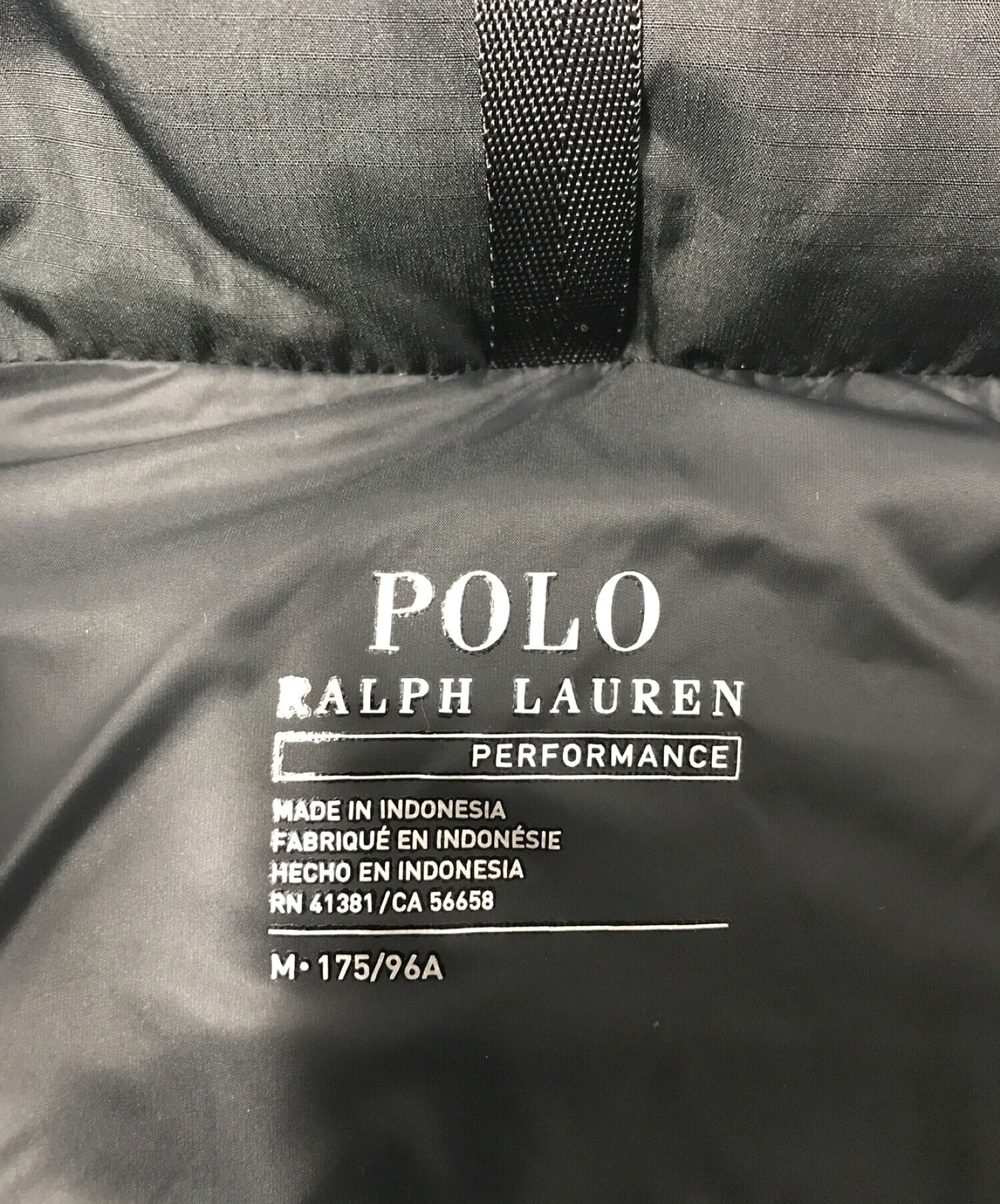 POLO RALPH LAUREN (ポロ・ラルフローレン) ダウンジャケット 2WAYダウンジャケット フード脱着可 ブラック サイズ:M