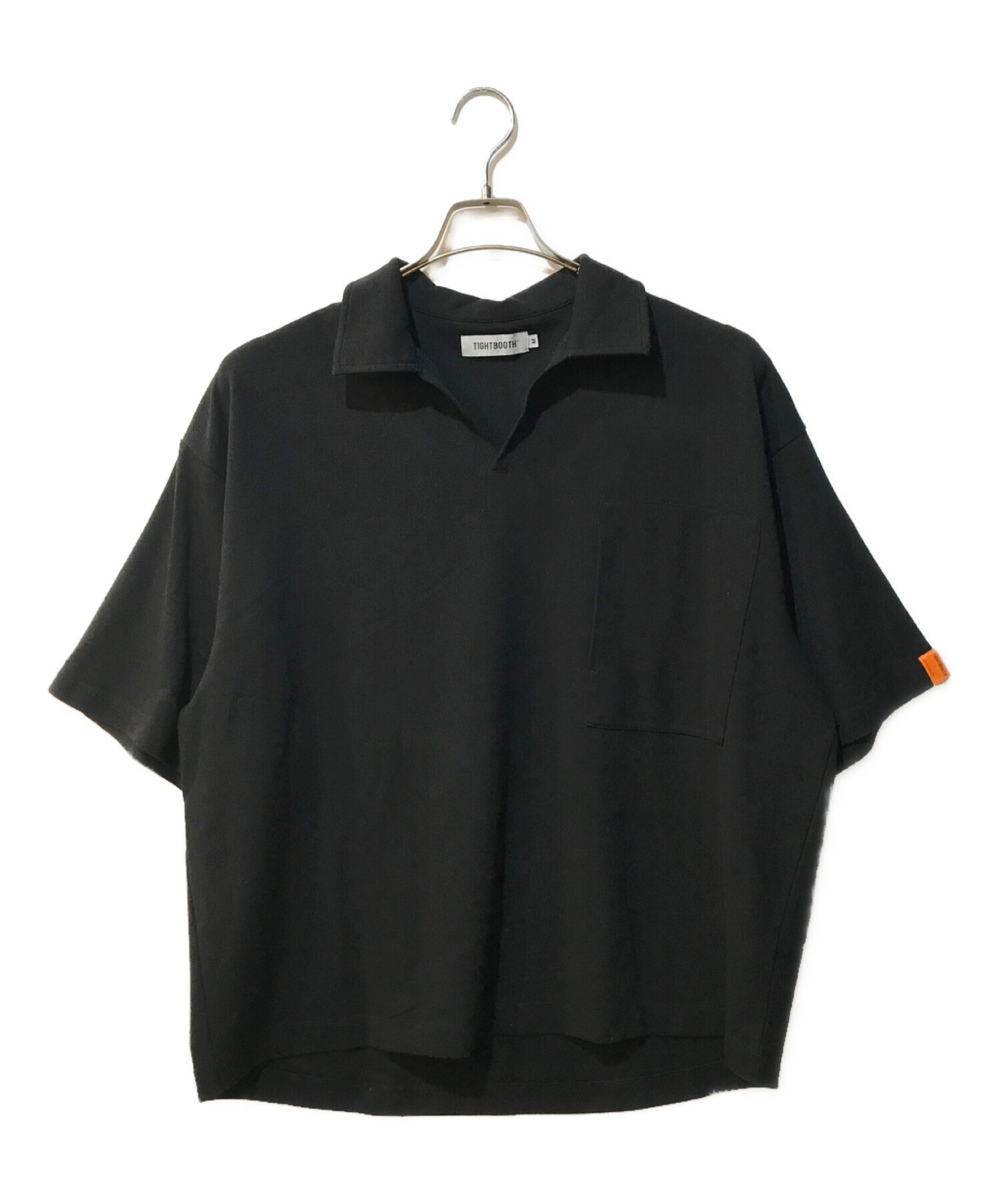 TIGHTBOOTH PRODUCTION (タイトブースプロダクション) JERSEY OPEN POLO ブラック サイズ:M