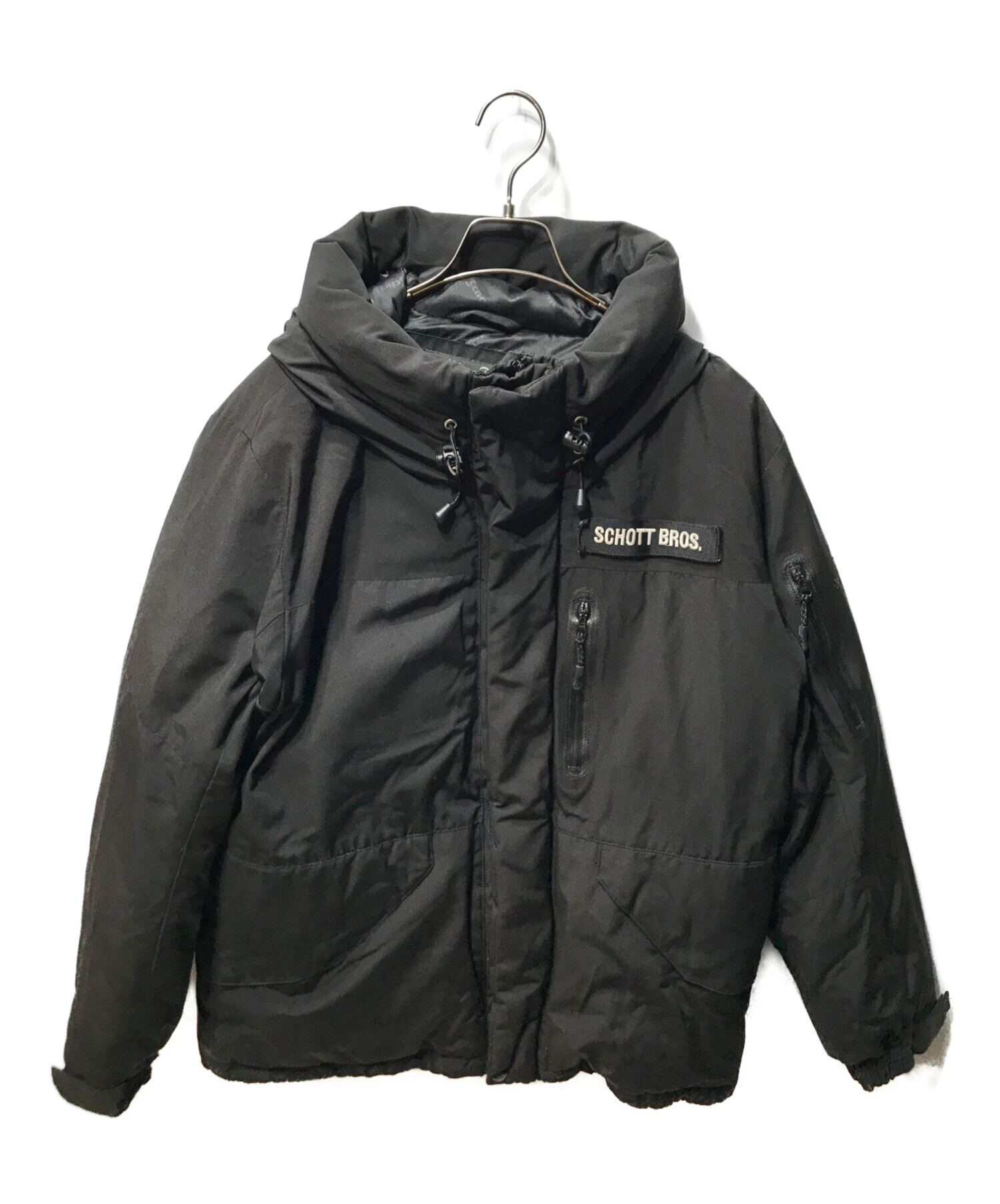 Schott (ショット) 2TONE SNORKEL DOWN PARKA 3182011 ブラック サイズ:xl