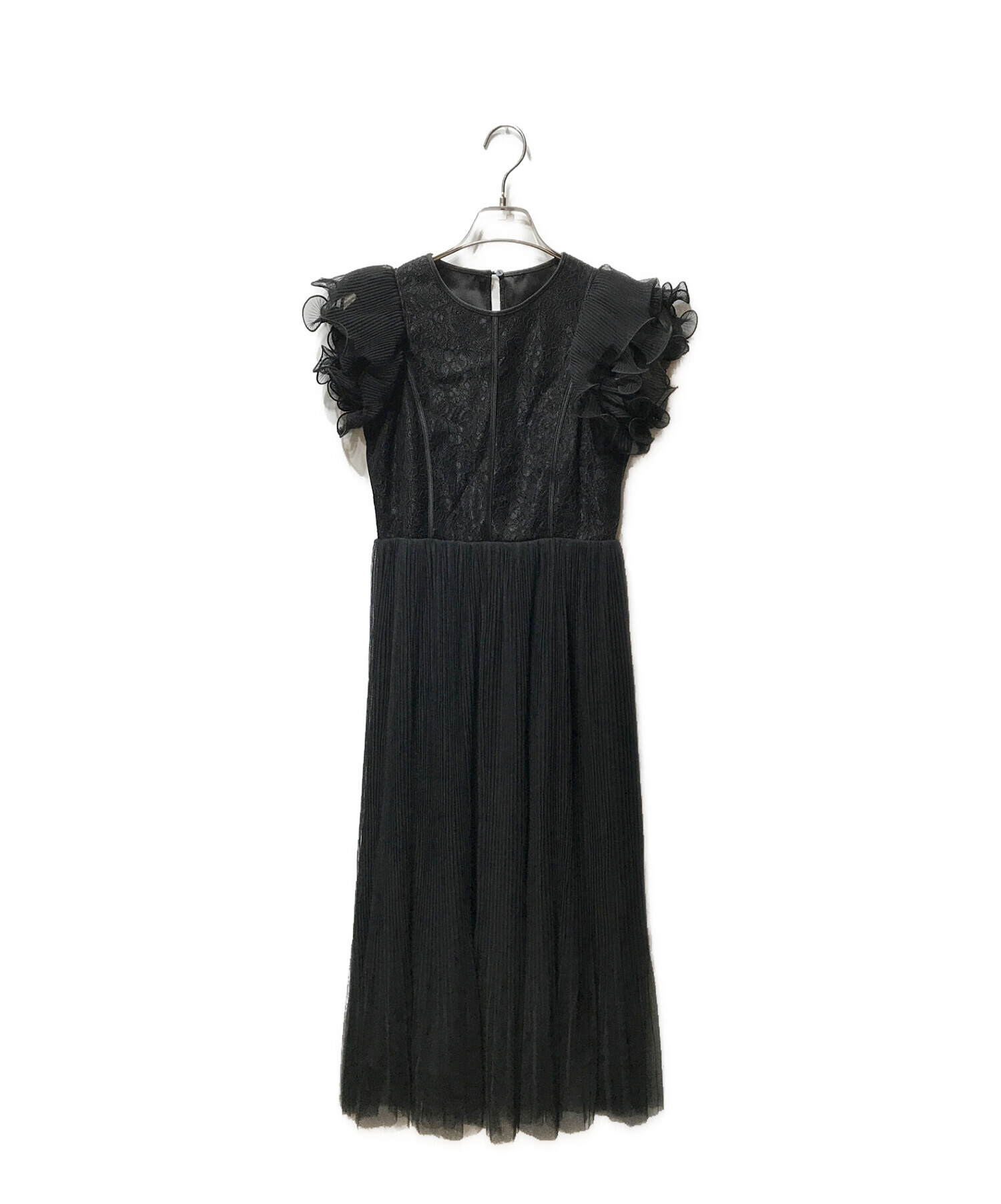 FURFUR (ファーファー) ボリュームラッフルスリーブドレス ノースリーブドレス ブラック サイズ:Ｆ
